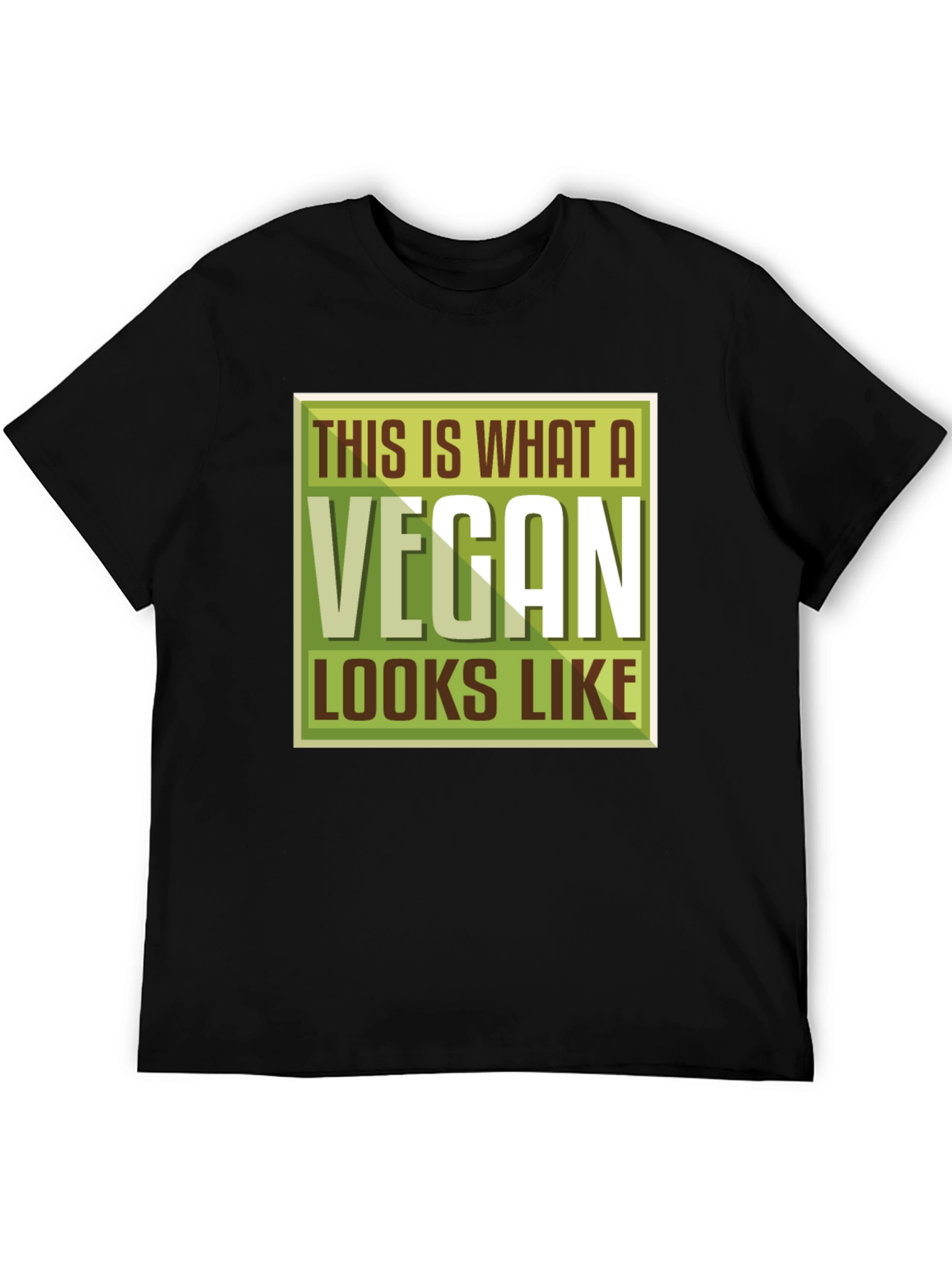 Black Vegan T-Shirt - This is What a Vegan Looks Like - Black view 5