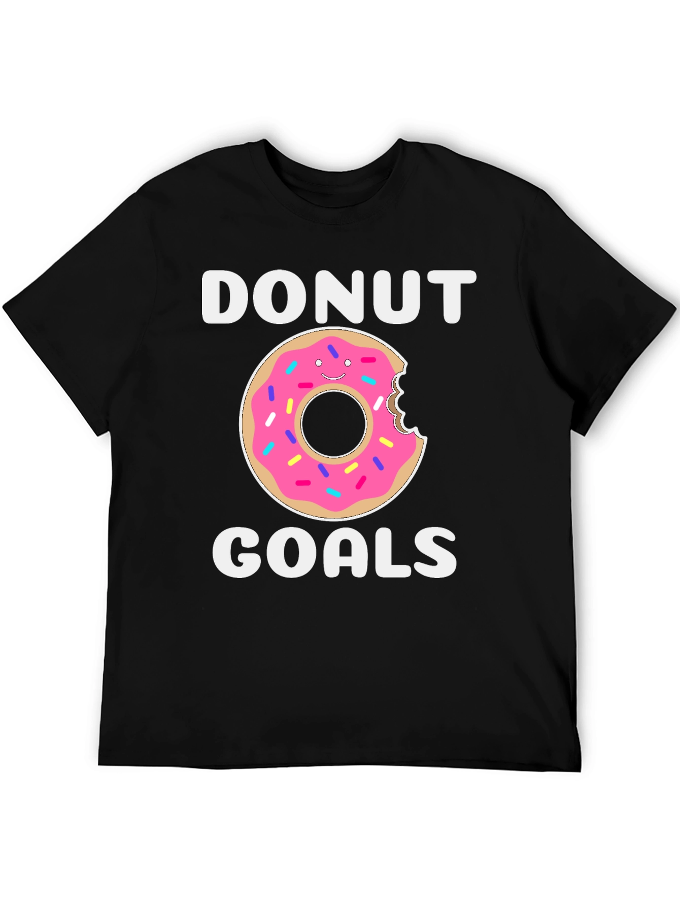 Black Donut Goals Graphic T-Shirt view 5