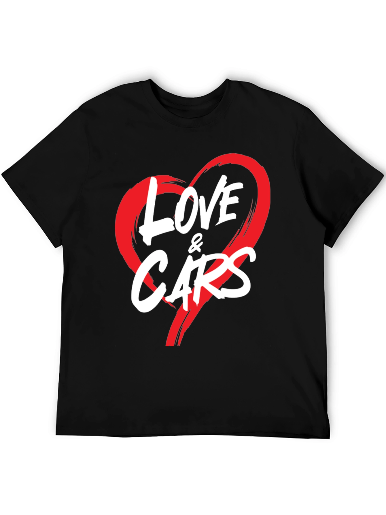 Black Love & Cars Graphic Tee - Black view 5