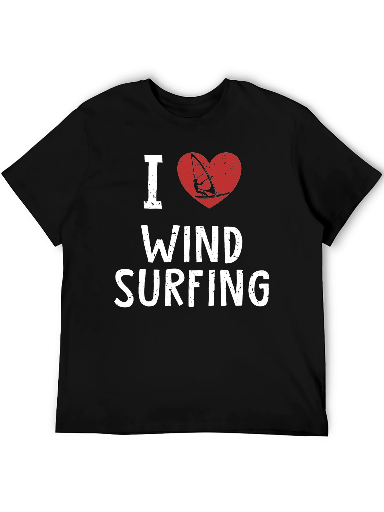 Black I Heart Windsurfing T-Shirt view 5