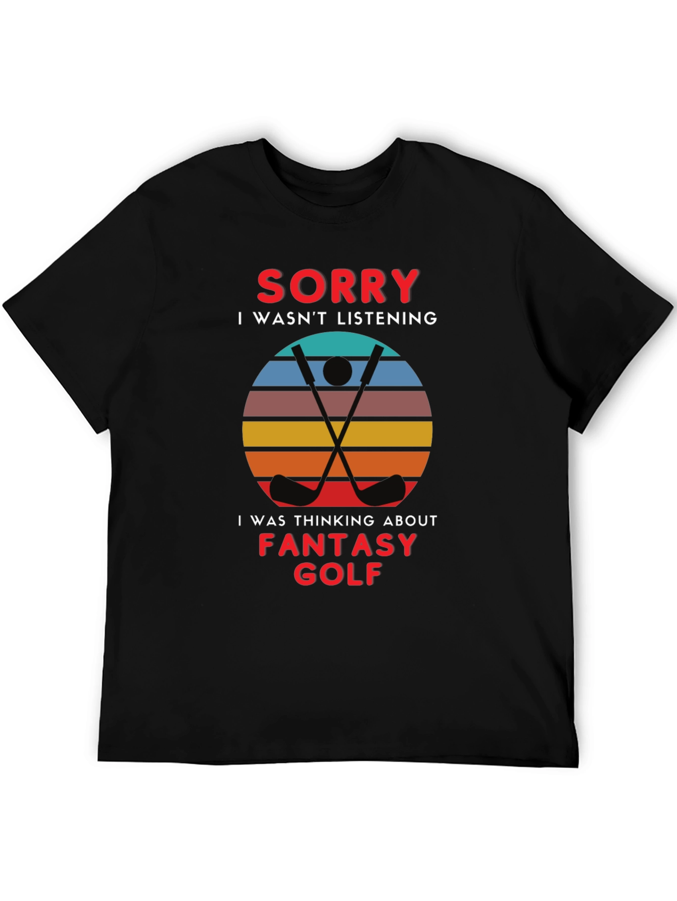 Black Fantasy Golf Graphic Tee - Sorry Wasn't Listening view 5