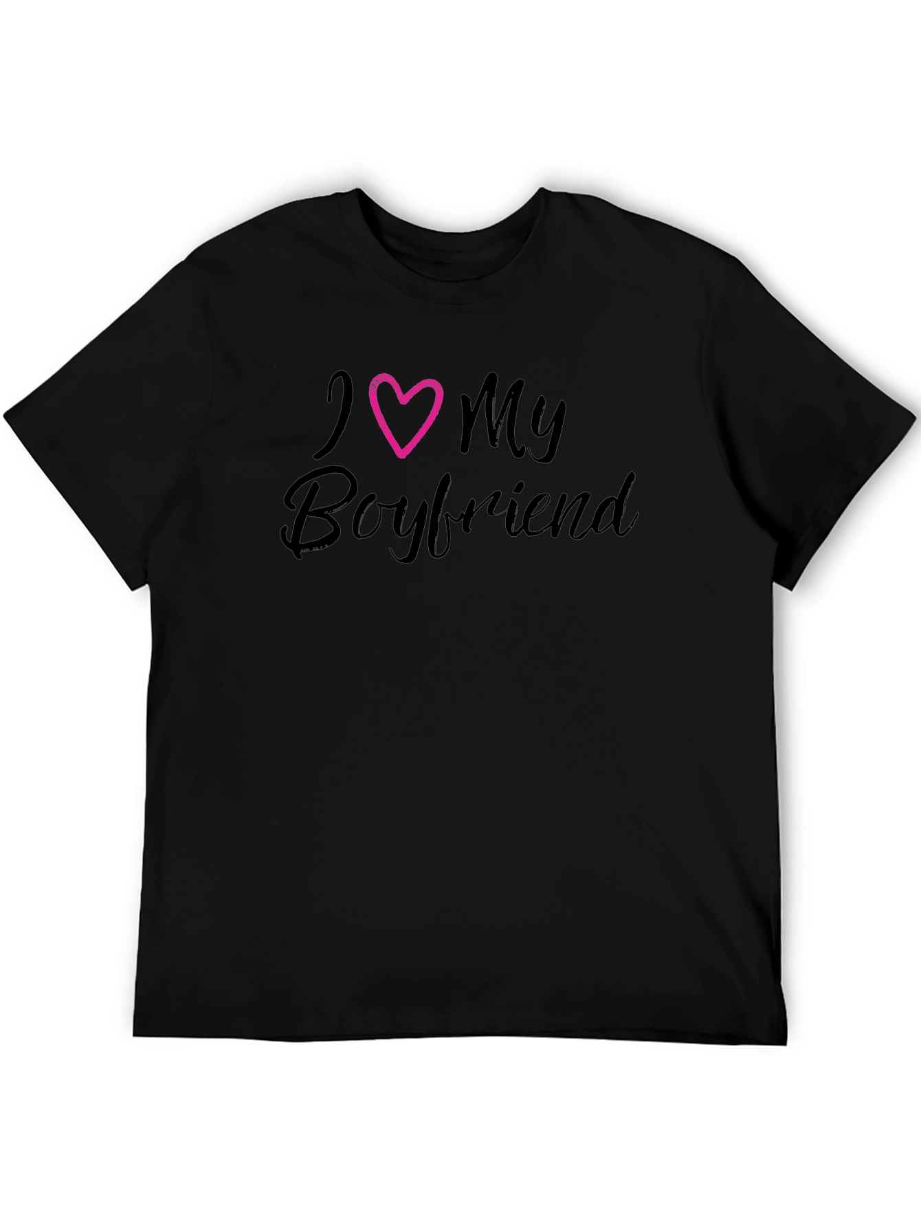 Black I Heart My Boyfriend Black T-Shirt view 5