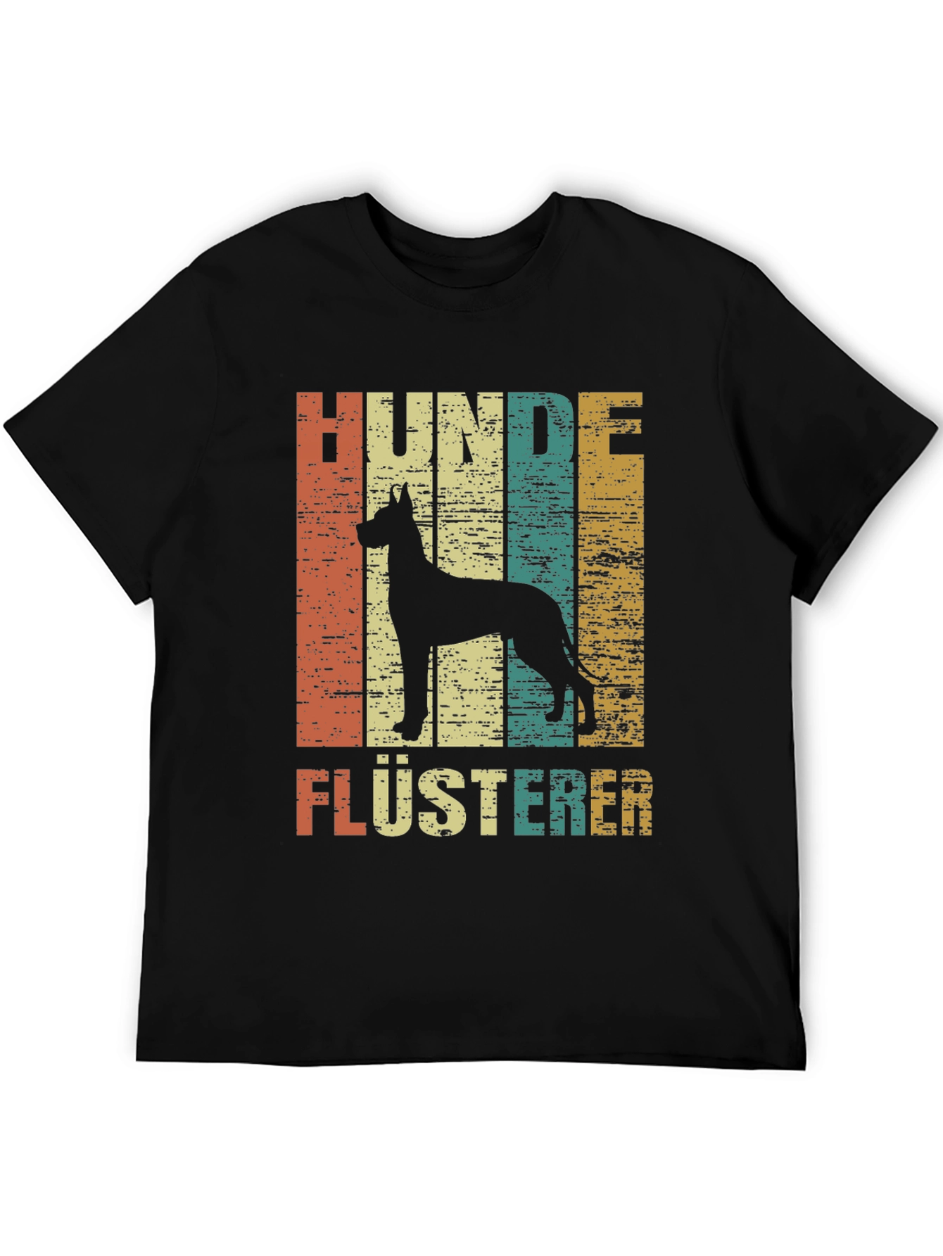 Black Hunde Flusterer Dog Whisperer Graphic Tee view 5