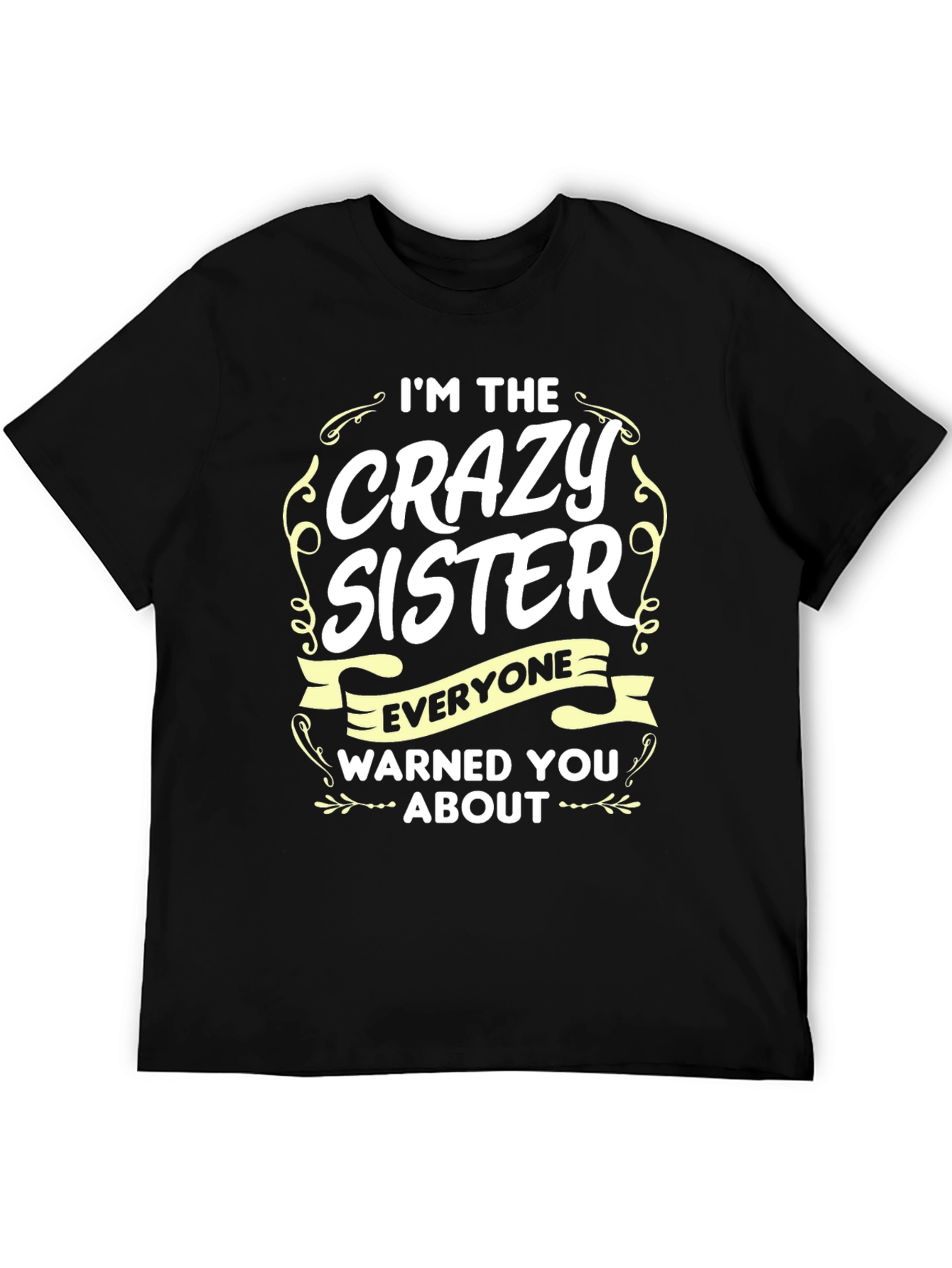 Black Crazy Sister Graphic T-Shirt view 5