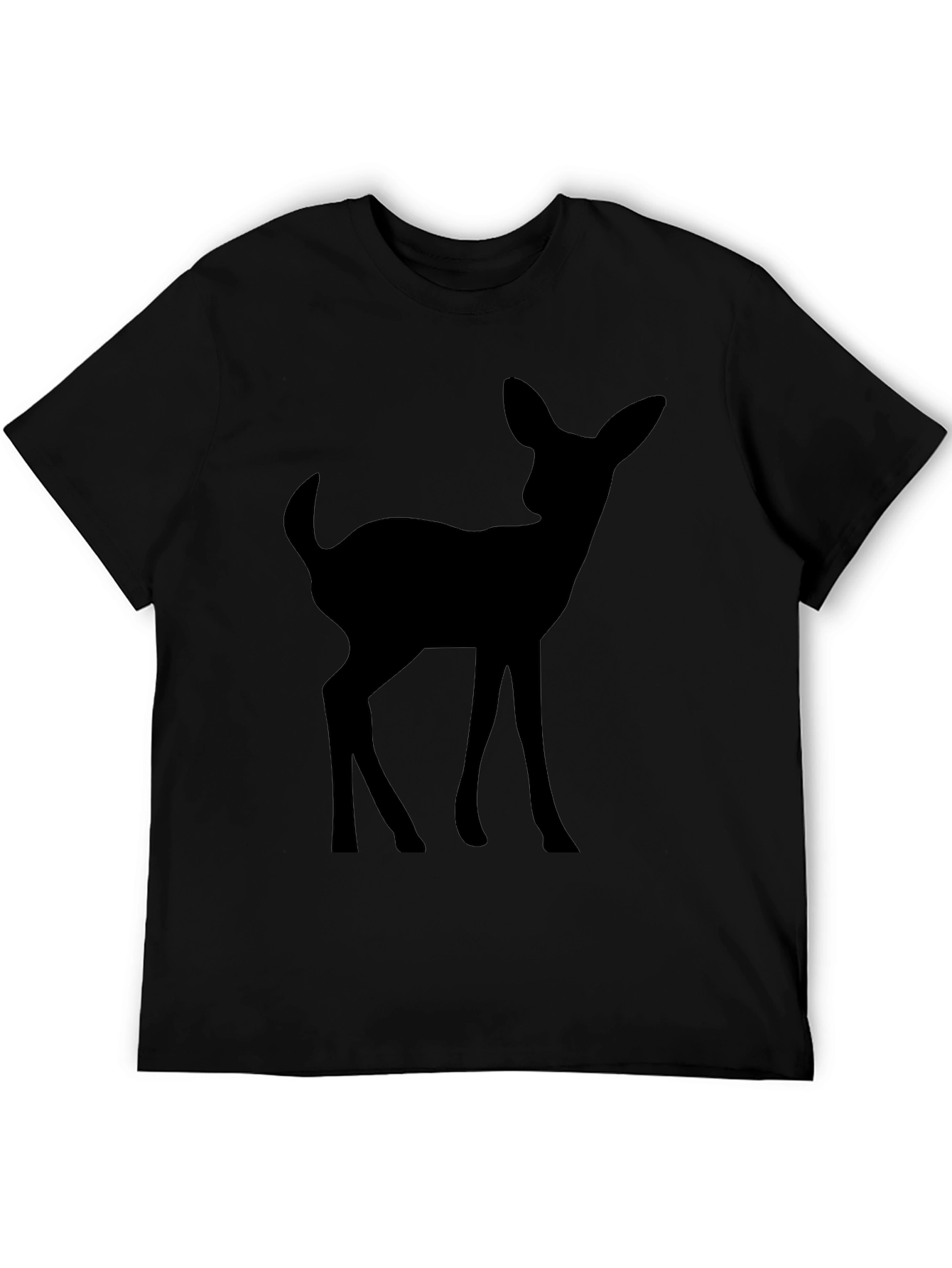 Black Black Deer Silhouette T-Shirt view 5