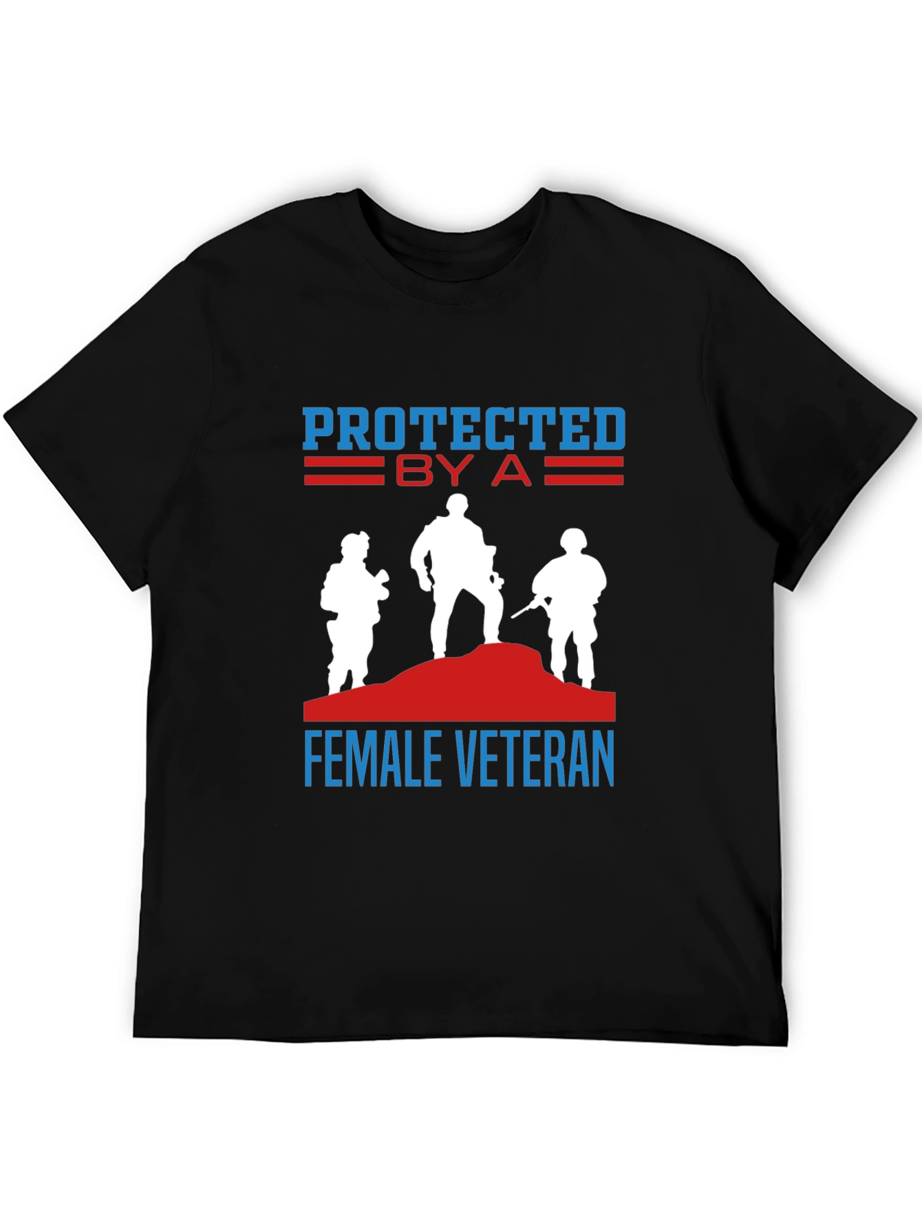 Black Protected by a Female Veteran T-Shirt view 5