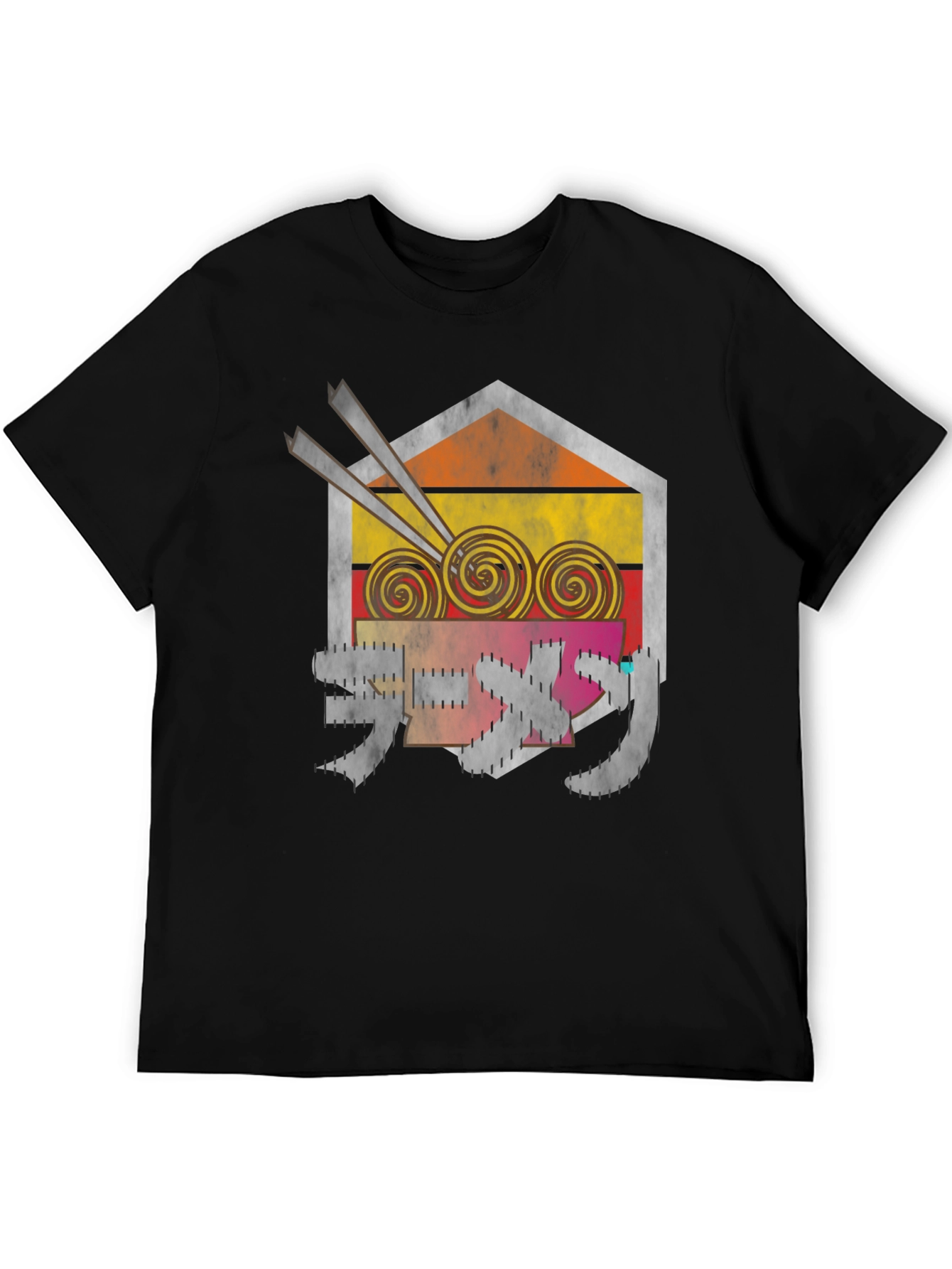 Black Ramen Kanji Graphic T-Shirt view 5