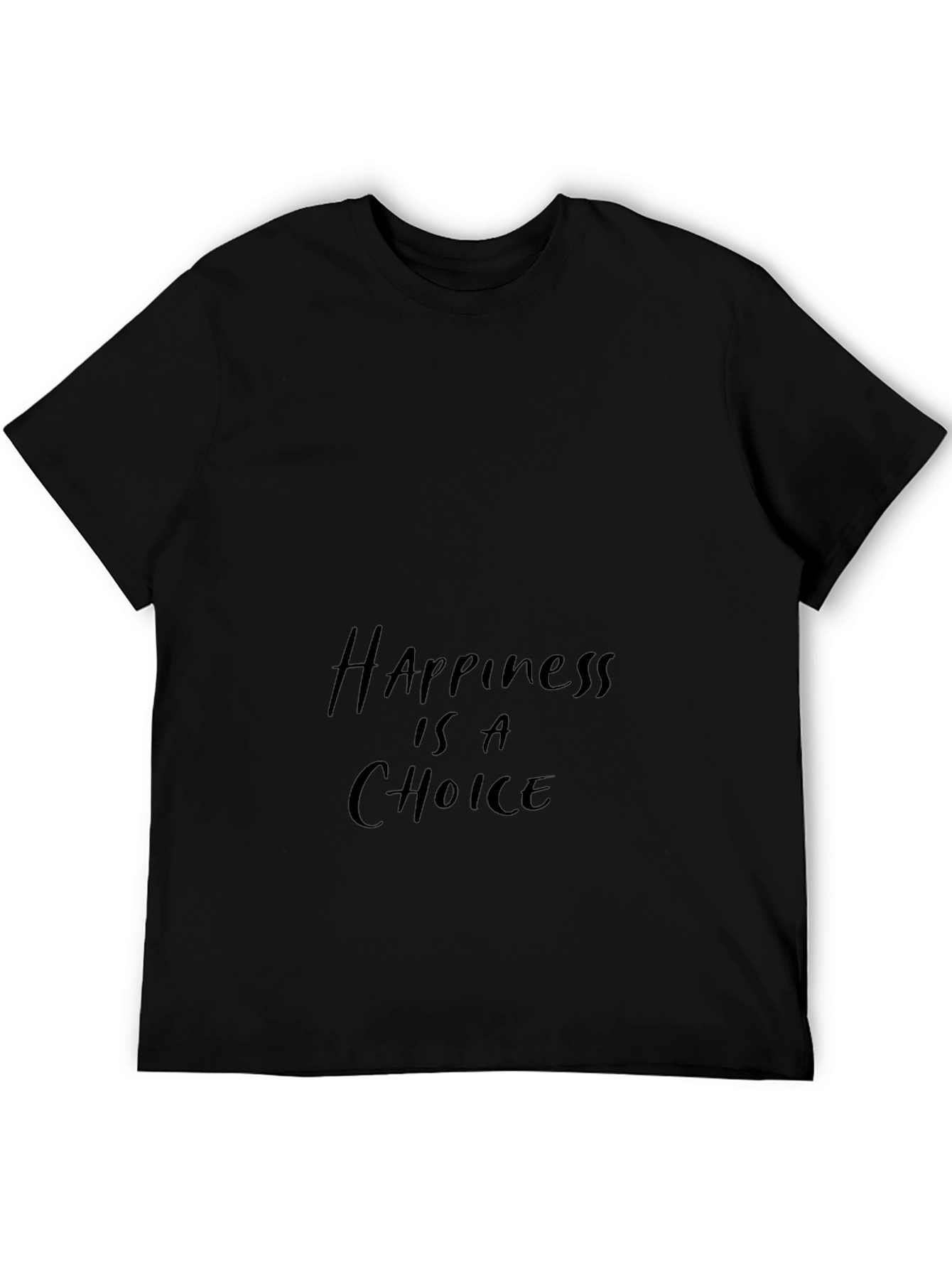 Black Happiness is a Choice Black T-Shirt view 5