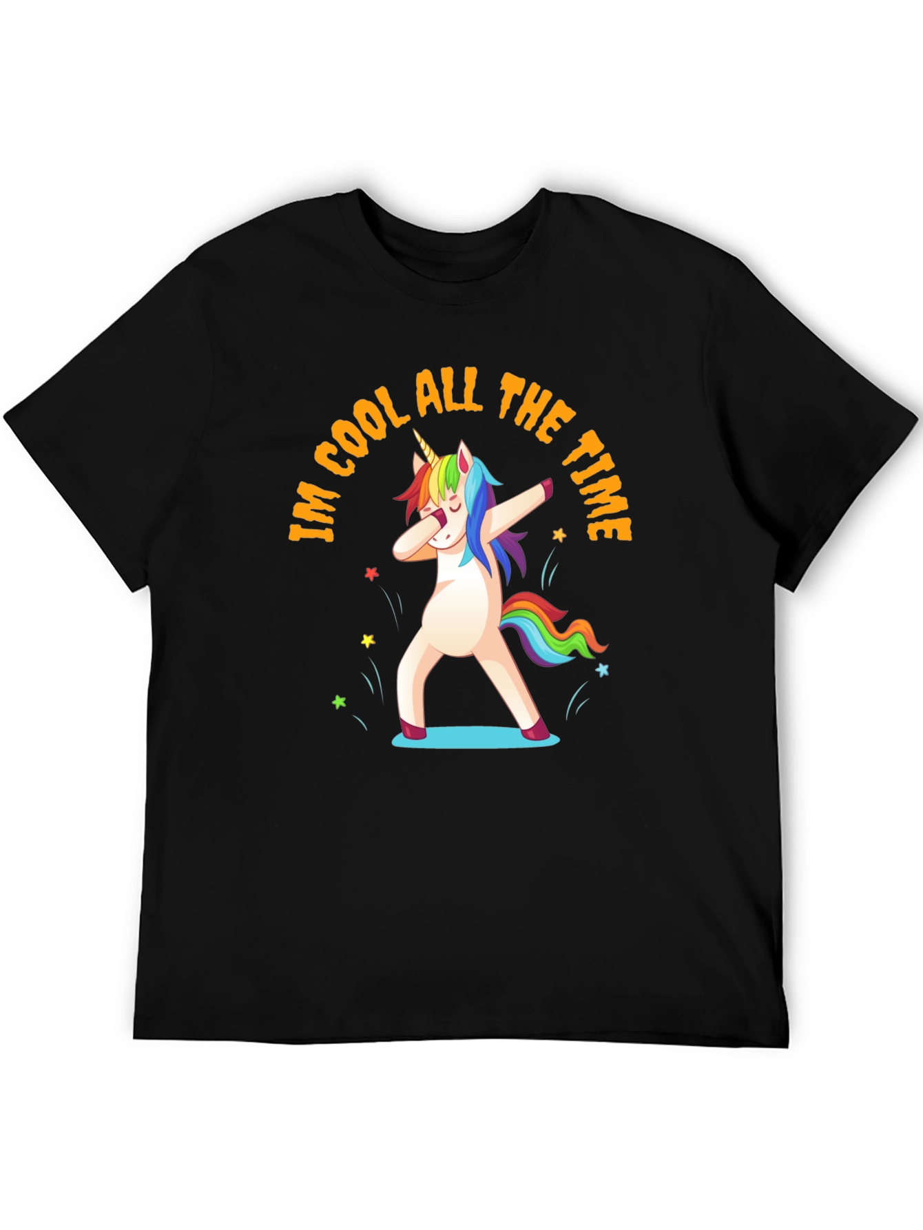 Black Cool Unicorn Dab T-Shirt - All The Time view 5