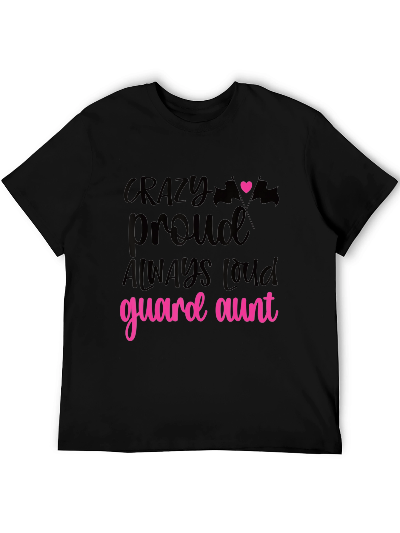 Black Crazy Proud Guard Aunt T-Shirt view 5