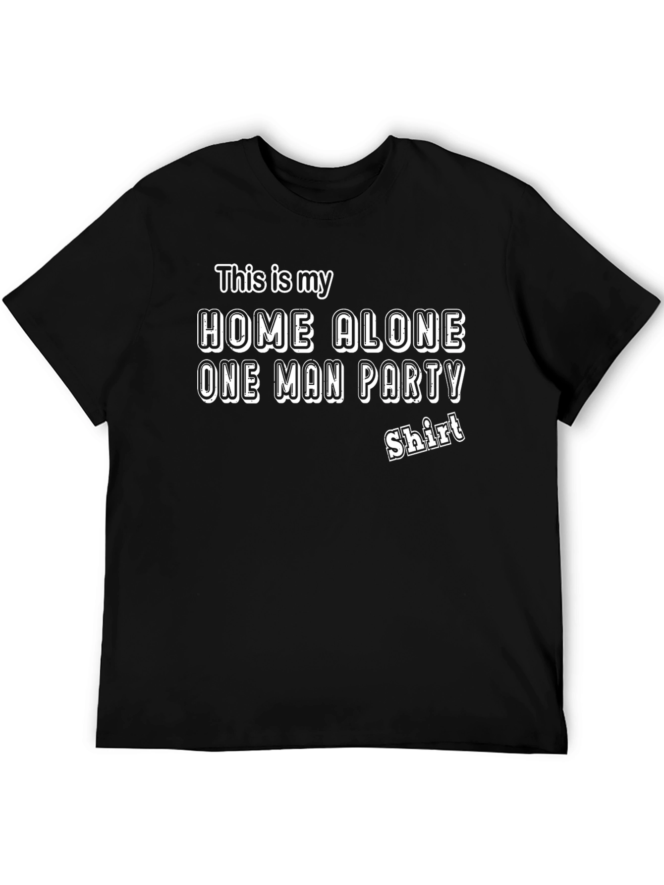 Black Home Alone One Man Party Shirt - Novelty Tee view 5