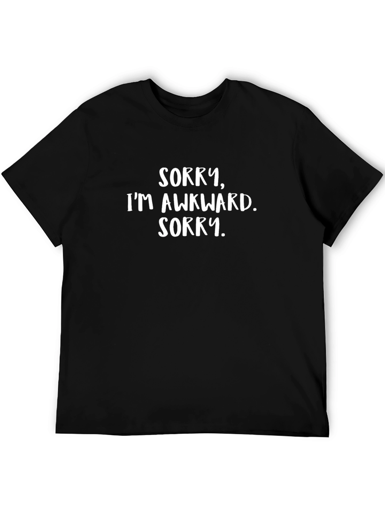 Black Sorry I'm Awkward T-Shirt - Funny Slogan Tee view 5