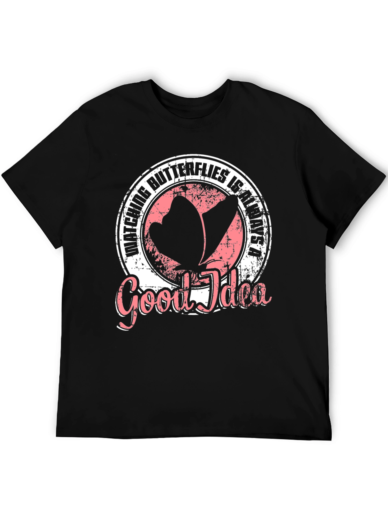 Black Butterfly Watching Graphic Tee - A Good Idea! view 5