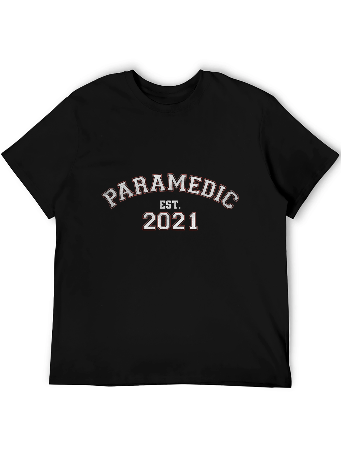 Black Paramedic Est. 2021 Black T-Shirt view 5