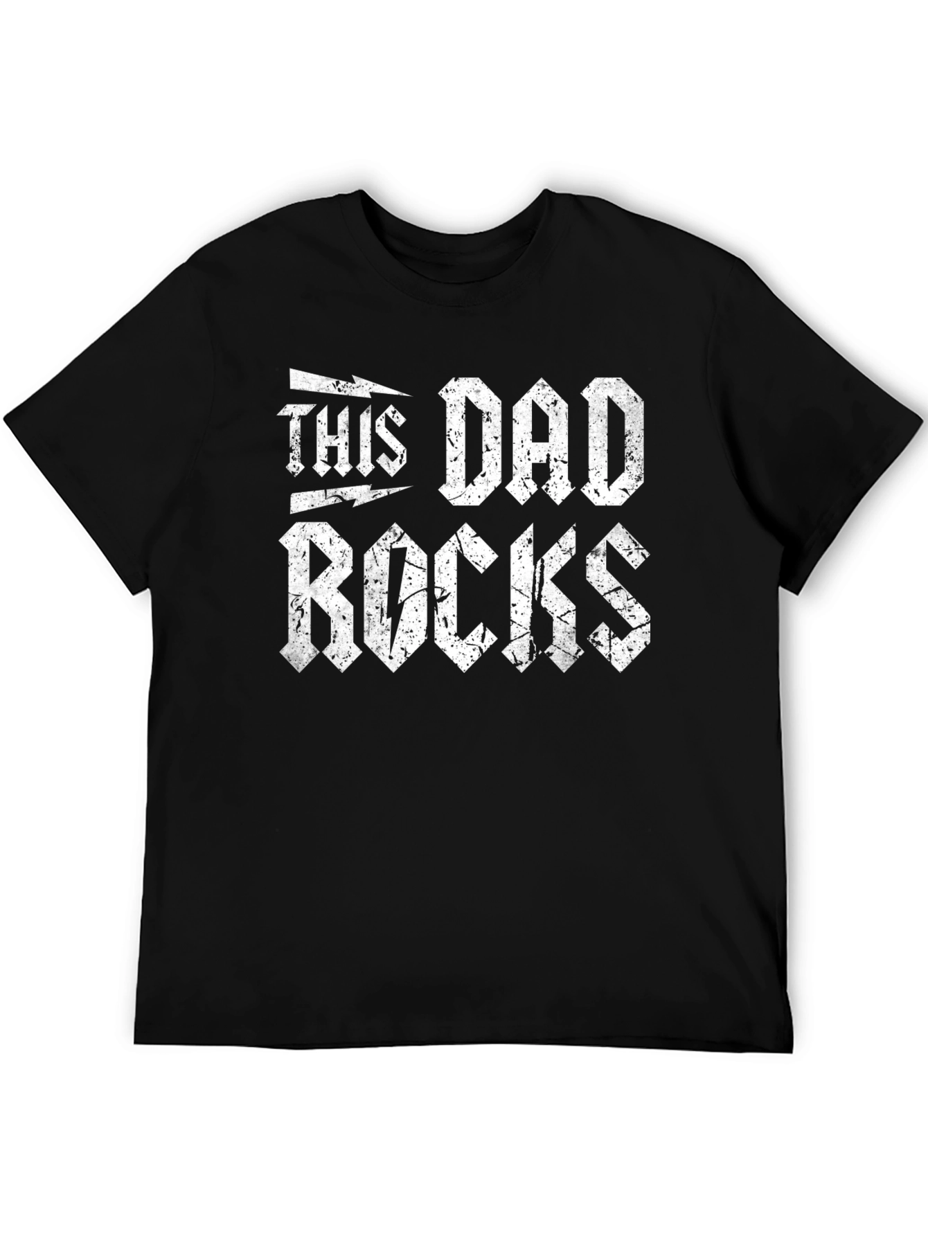 Black This Dad Rocks T-Shirt - Father's Day Gift view 5