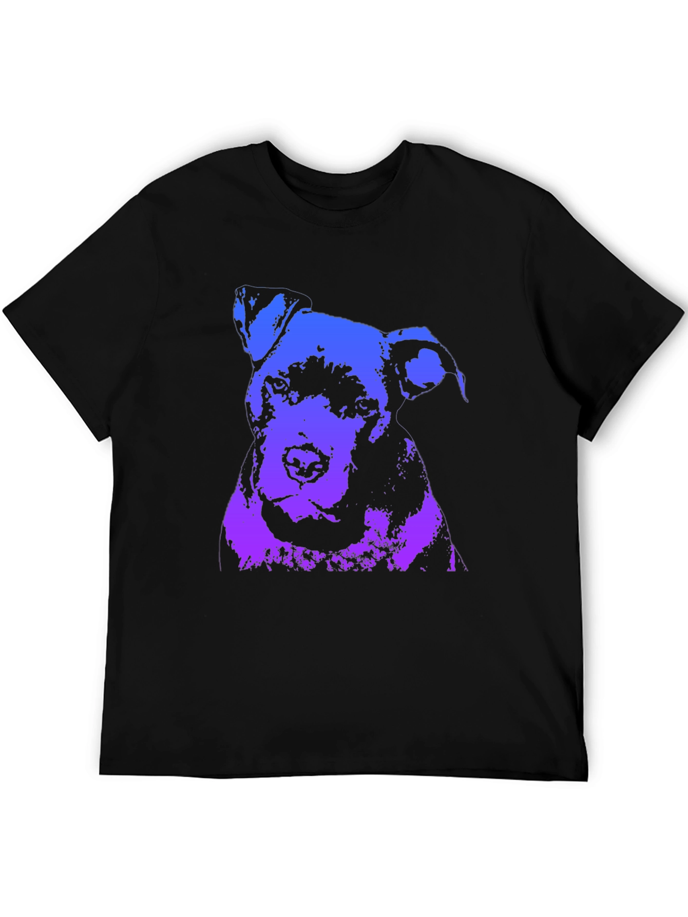Black Dog Graphic Print Crew Neck T-Shirt view 5