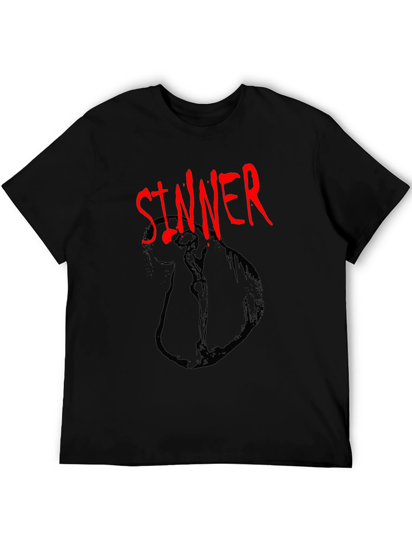 Black Sinner Graphic Tee - Dark Humor Fashion view 5