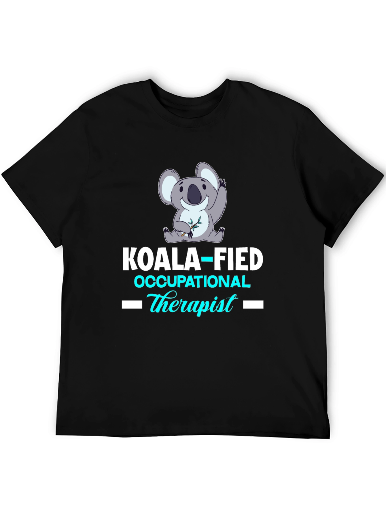 Black Koala-fied Occupational Therapist T-Shirt view 5
