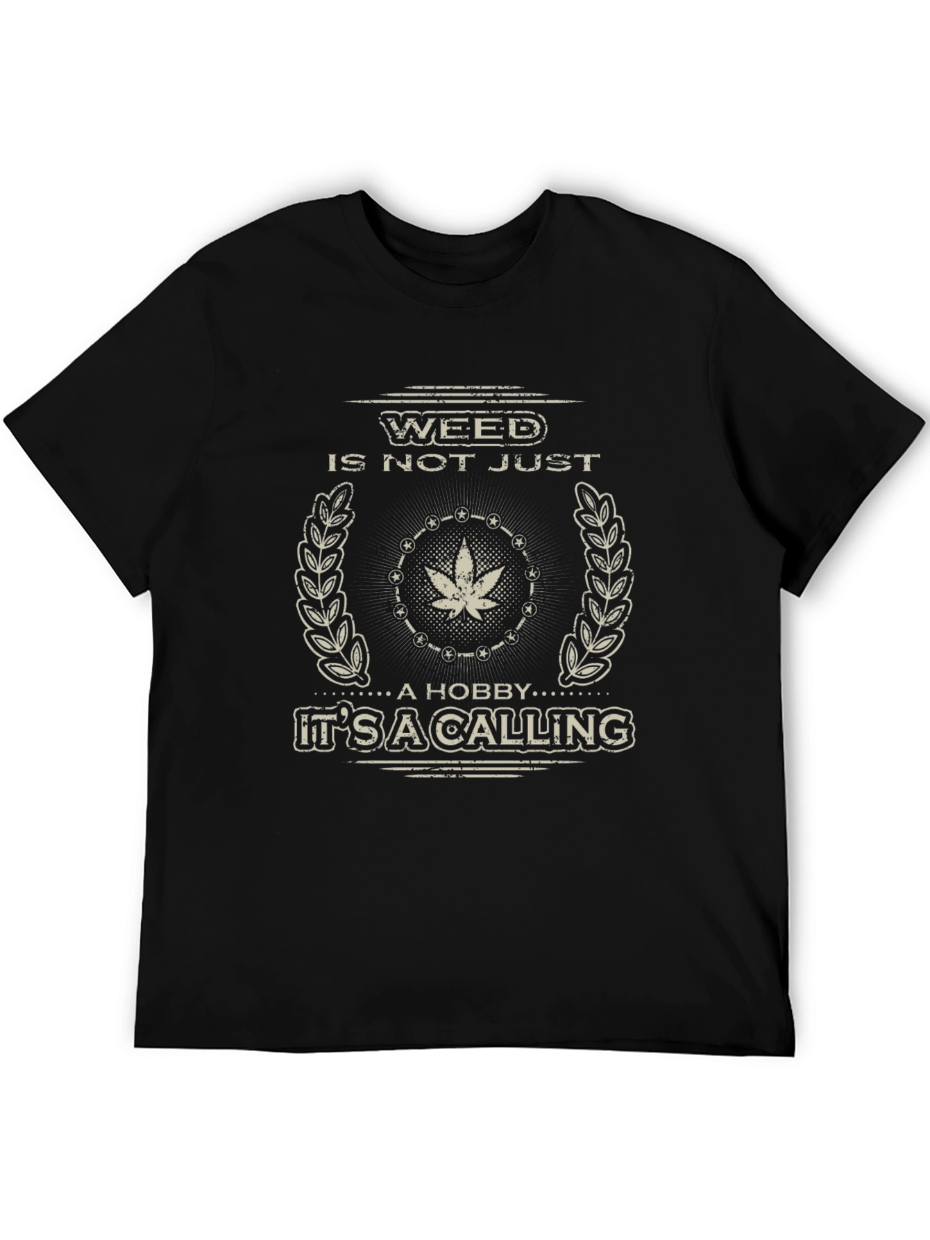 Black Weed is a Calling Graphic Tee - Black view 5