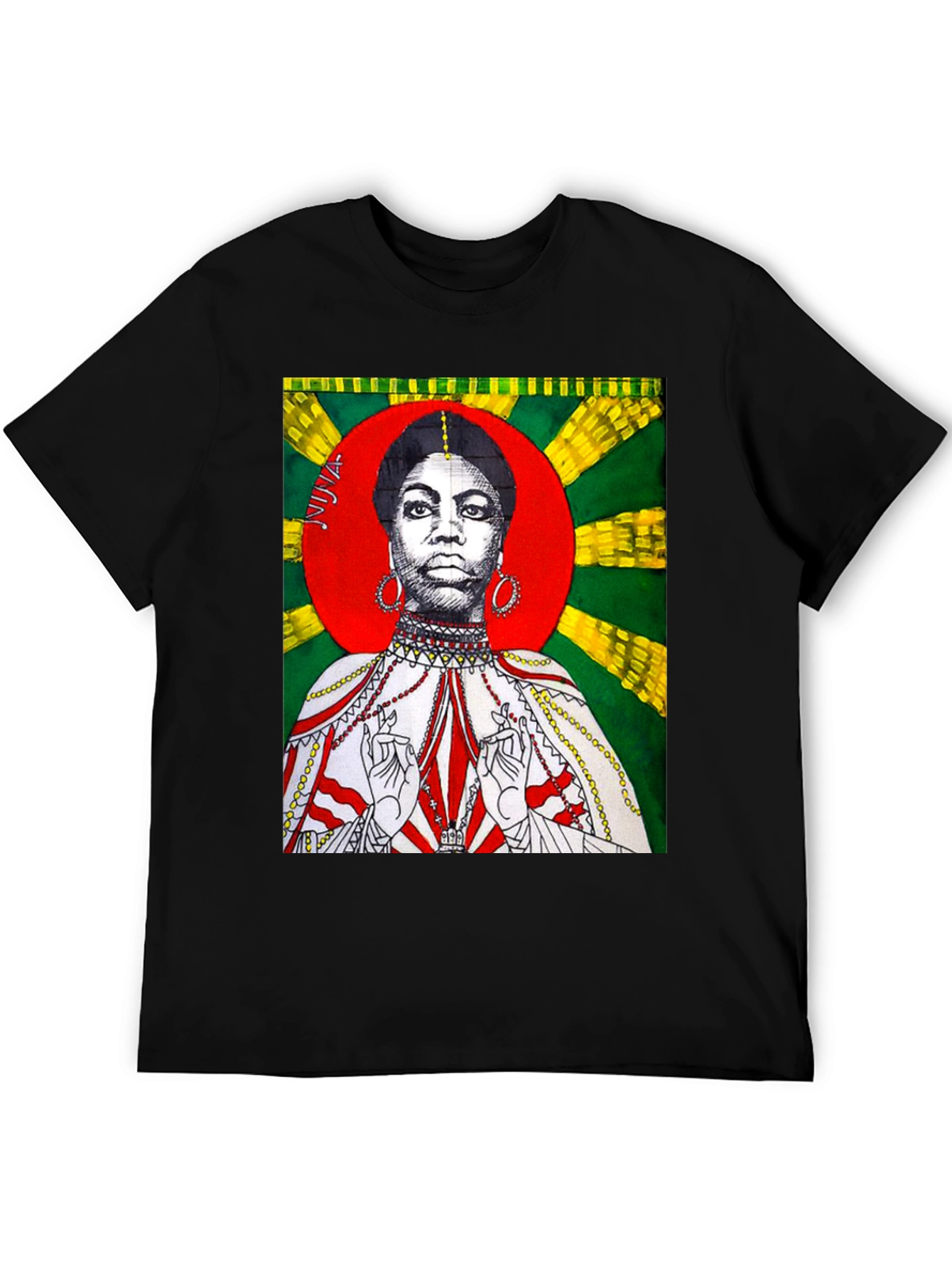 Black Nina Simone Graphic Print T-Shirt view 5