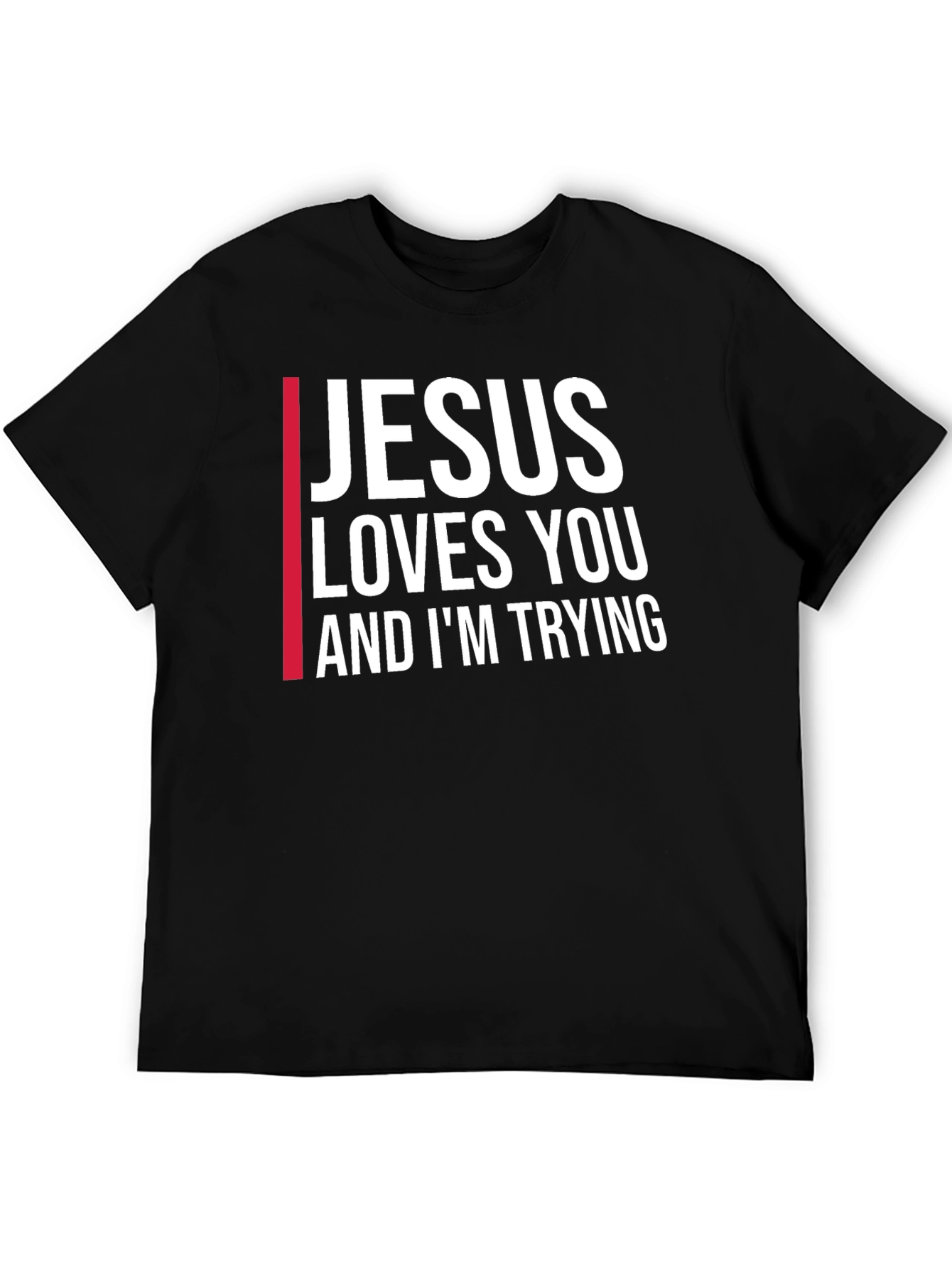 Black Jesus Loves You Graphic Tee - Black view 5