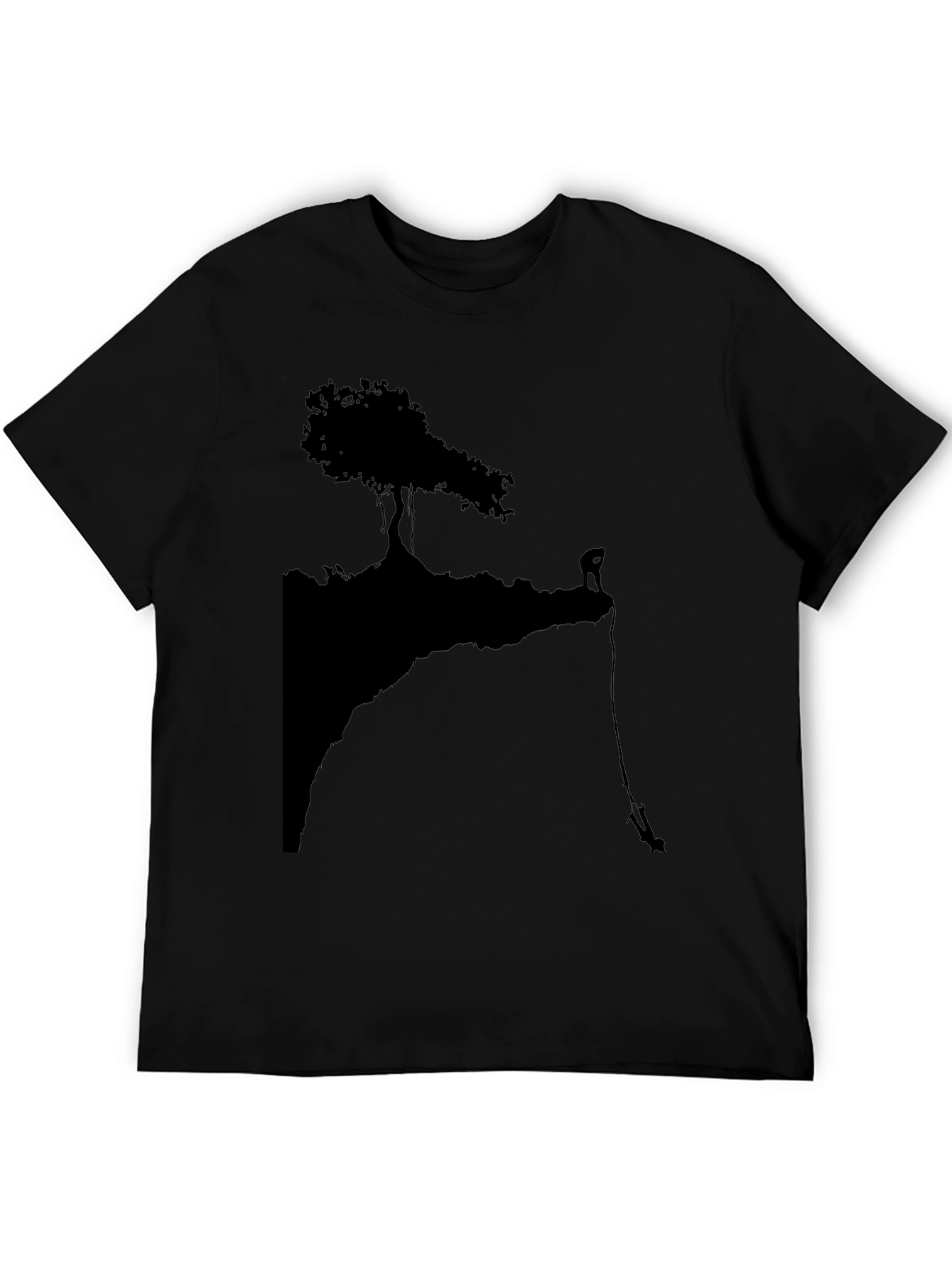 Black Silhouette Climber Graphic Tee - Black view 5