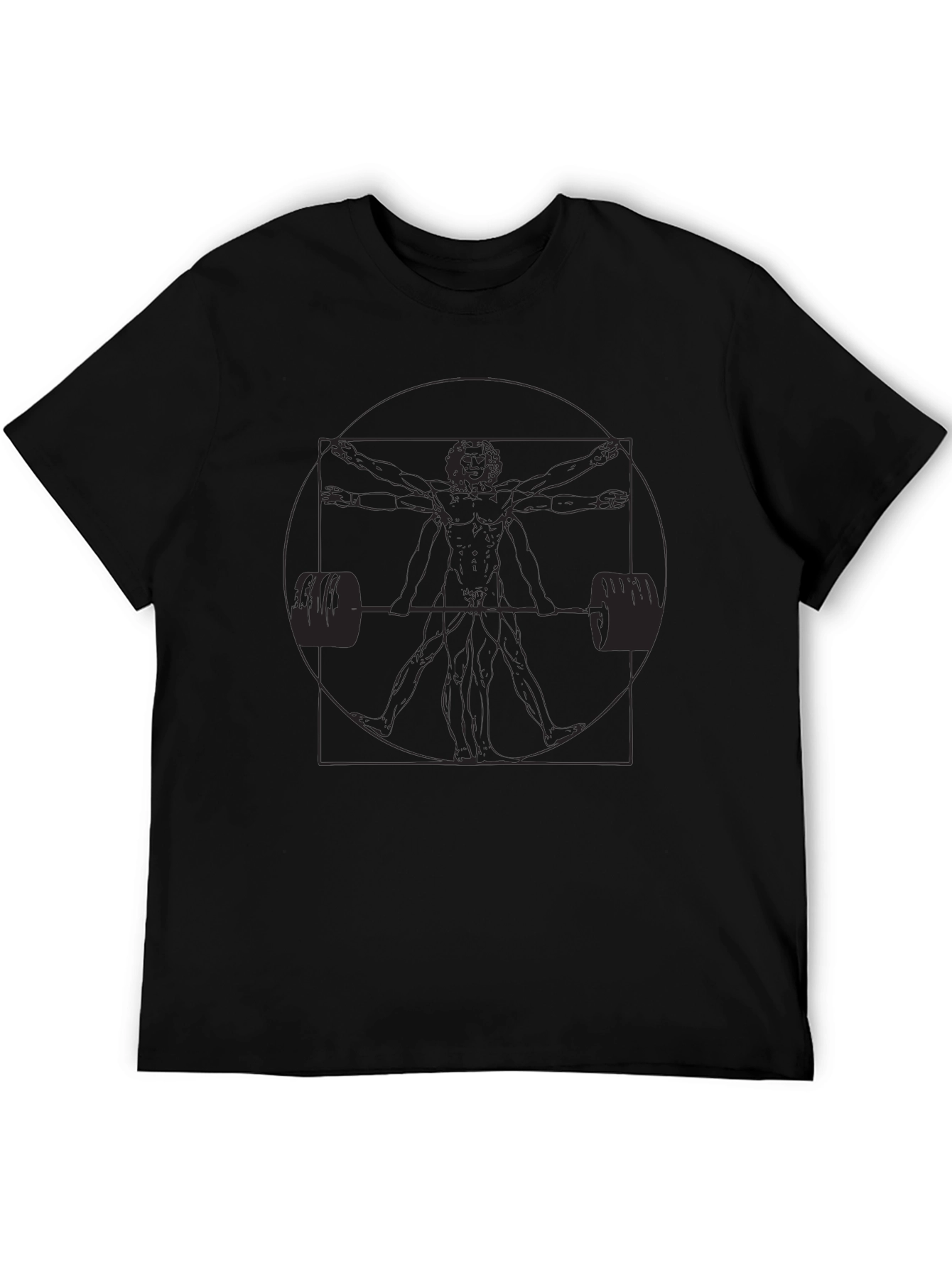 Black Vitruvian Lifter Black T-Shirt view 5
