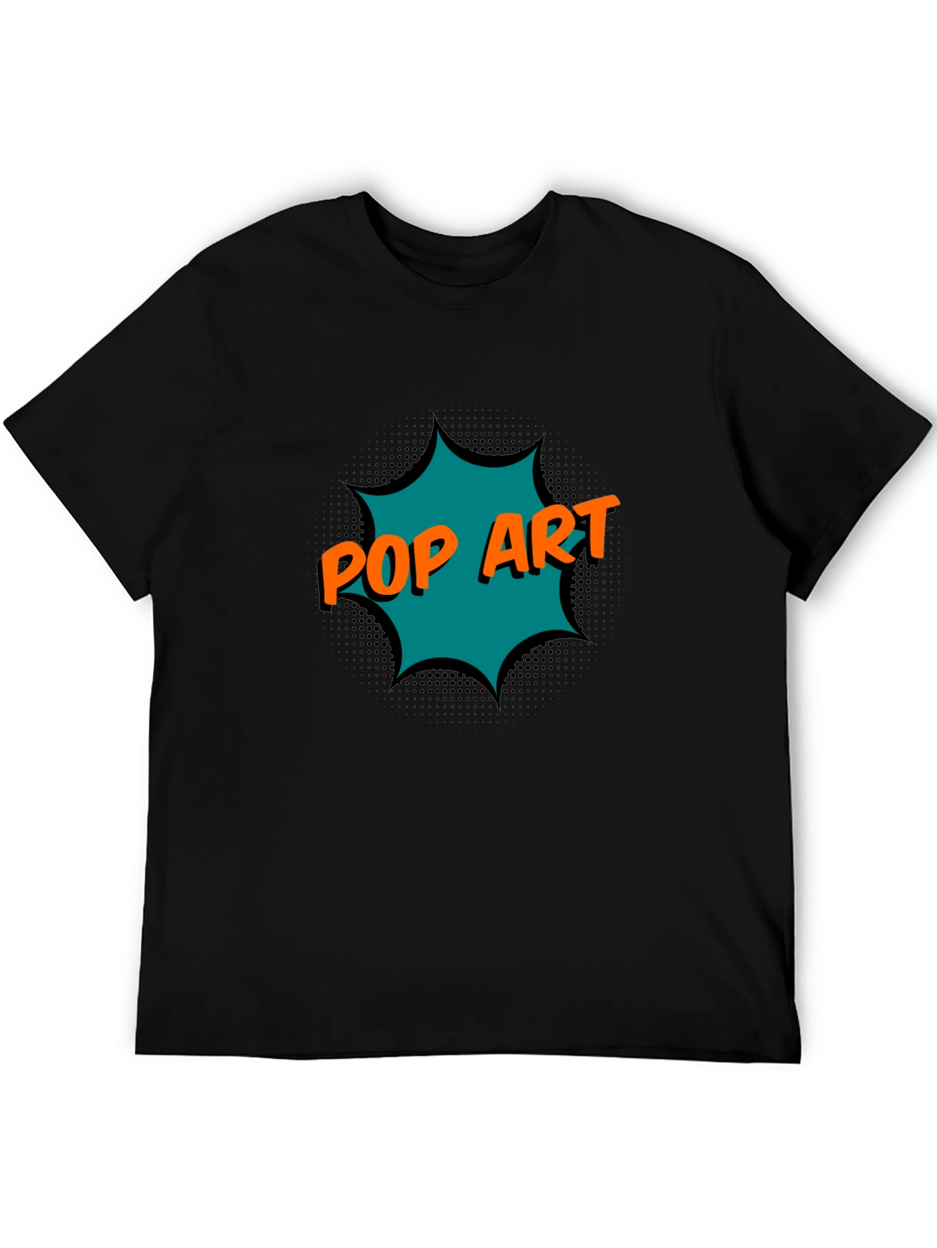 Black Pop Art Graphic Black T-Shirt view 5