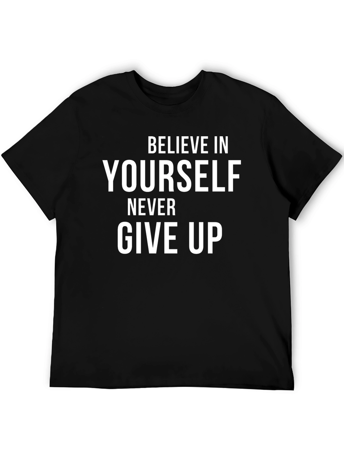 Black Believe In Yourself Black Graphic Tee view 5