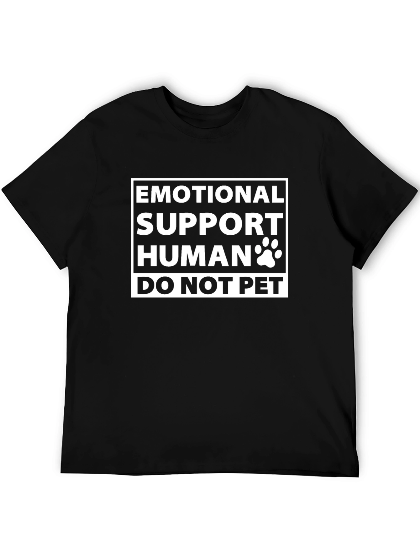Black Emotional Support Human Tee - Do Not Pet T-Shirt view 5