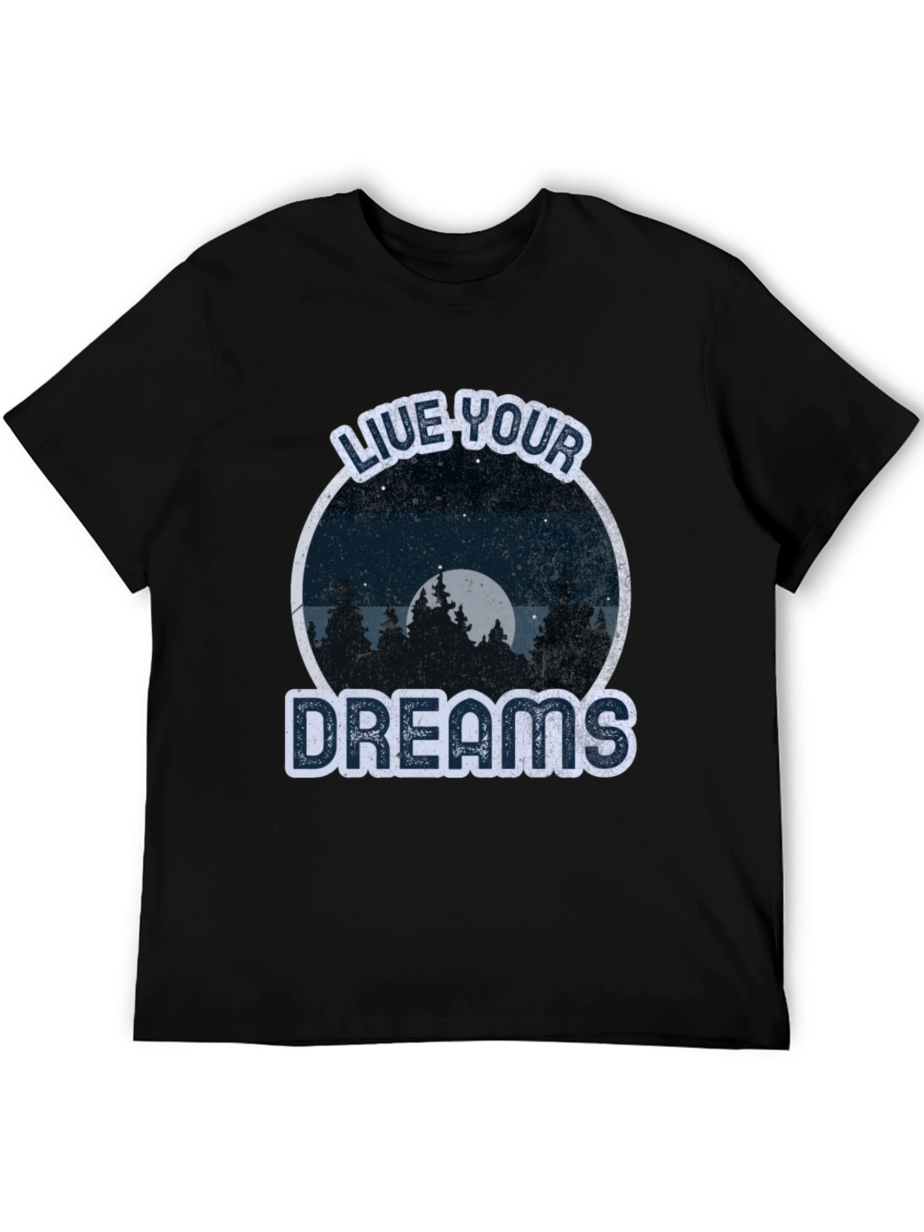 Black Live Your Dreams Graphic Tee -  Nature Lover T-Shirt view 5