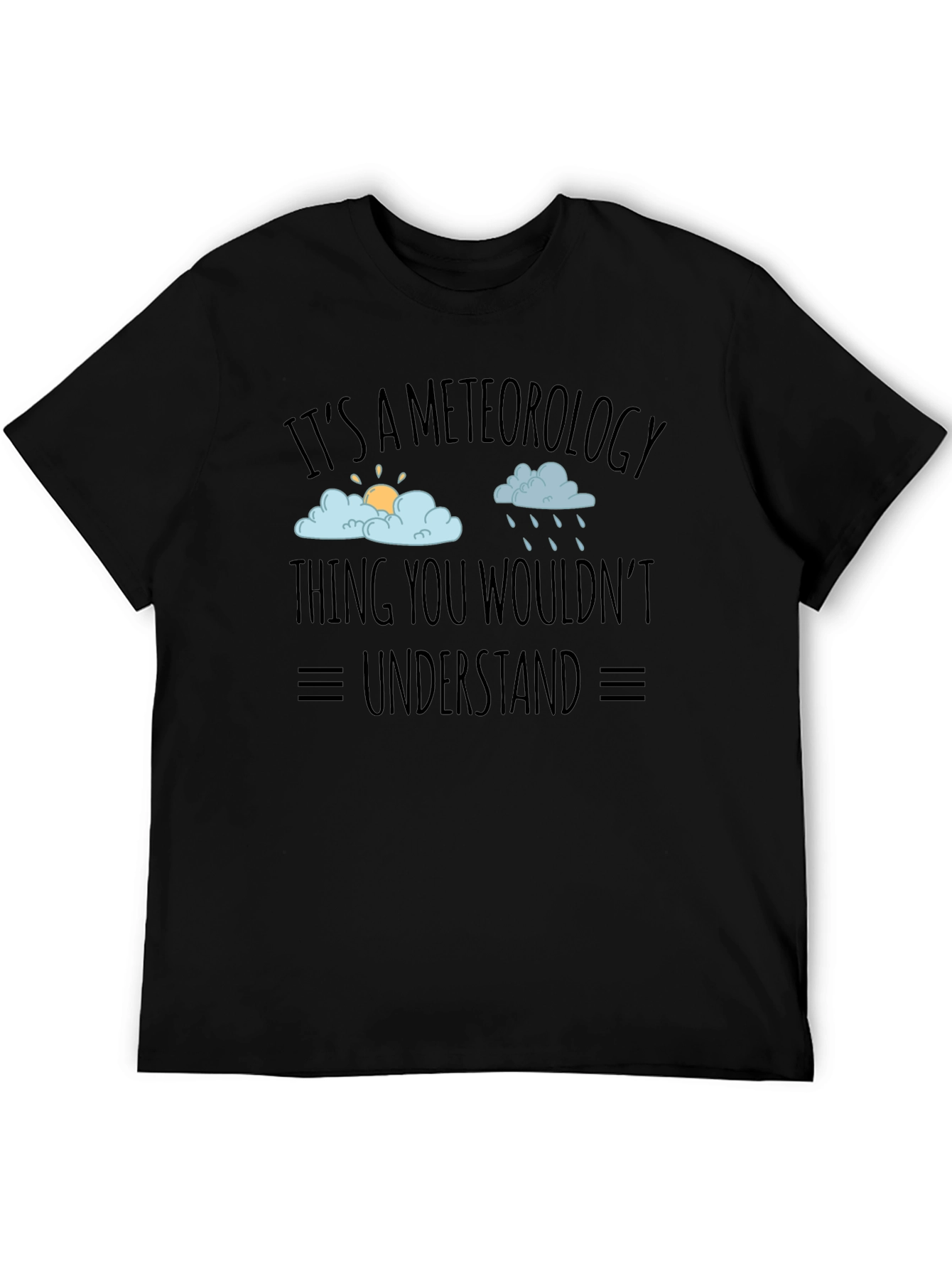 Black Meteorology T-Shirt - Weather Humor Tee view 5