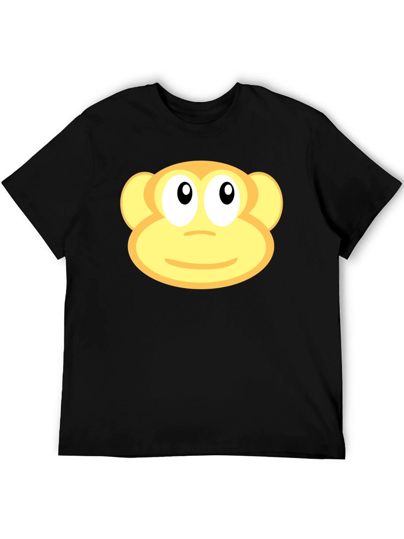 Black Monkey Face Graphic Black T-Shirt view 5