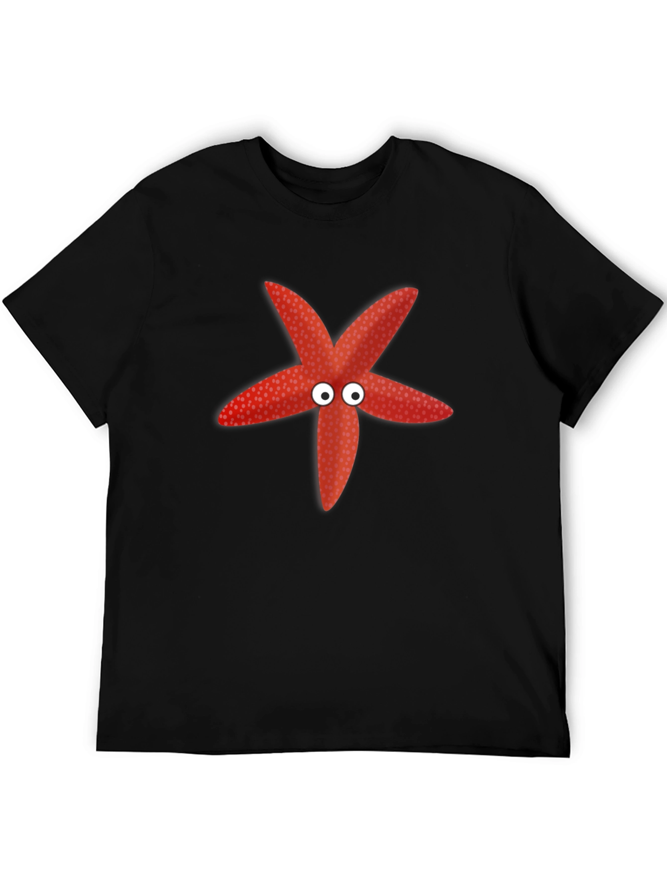 Black Starfish Graphic Tee - Funny Sea Creature Shirt view 5