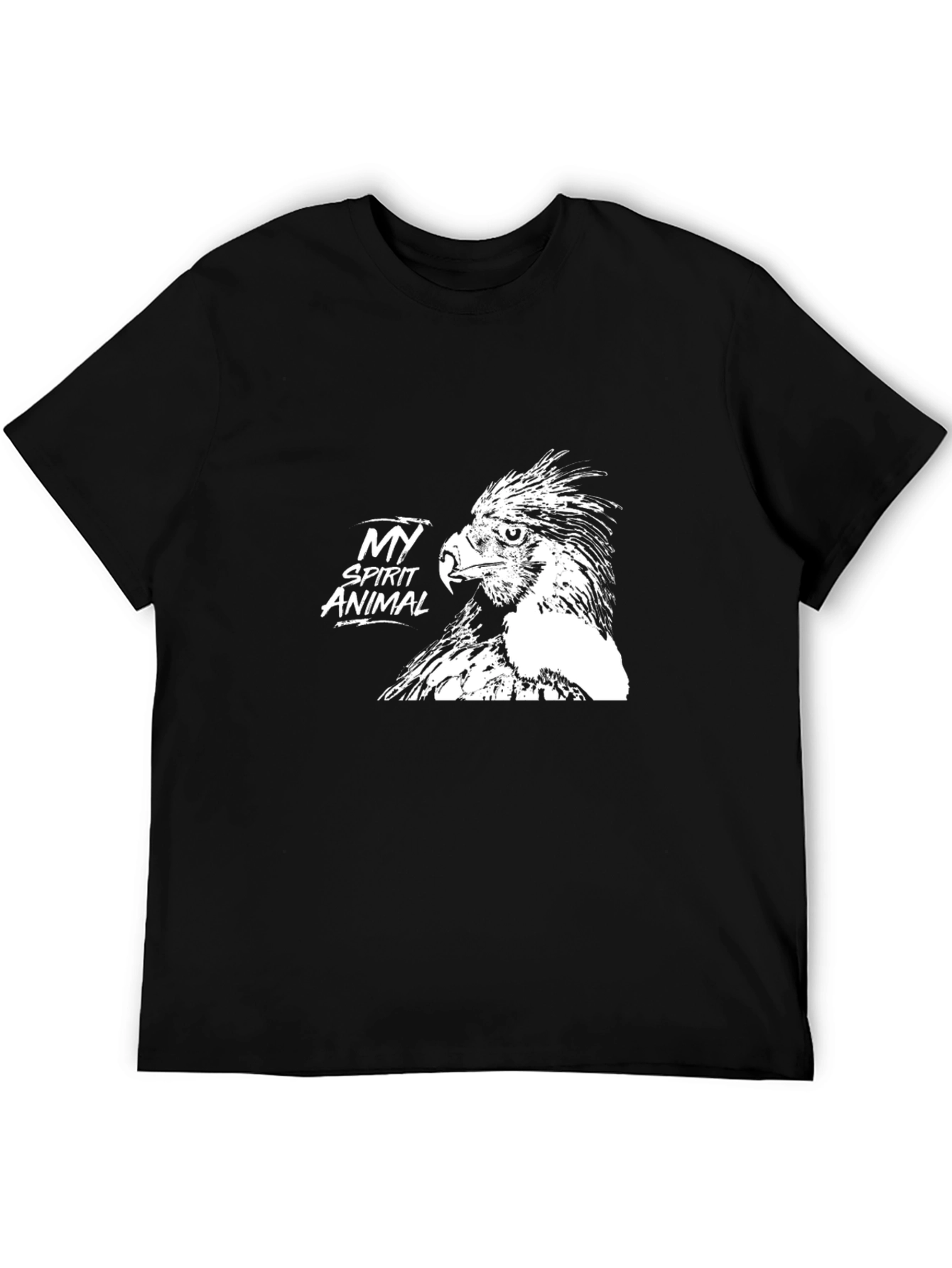 Black My Spirit Animal Eagle Black T-Shirt view 5
