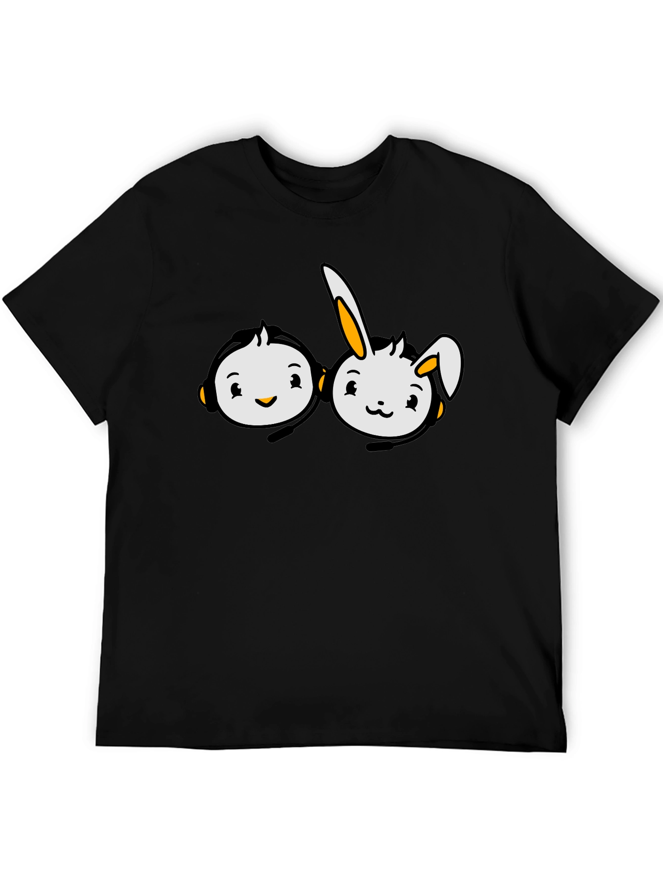 Cute Cartoon Character Graphic T-Shirt - 5