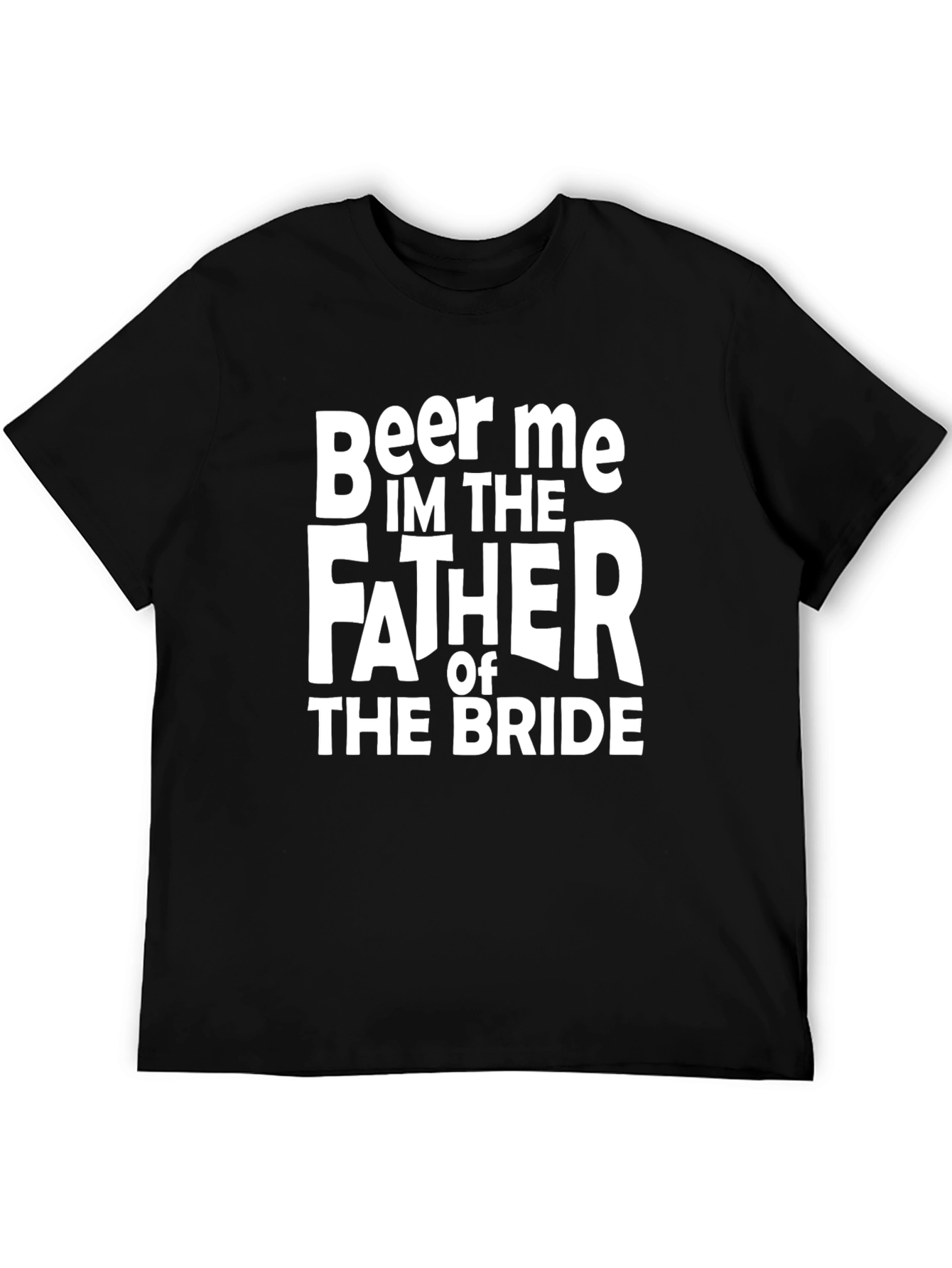 Black Father of the Bride Beer T-Shirt view 5