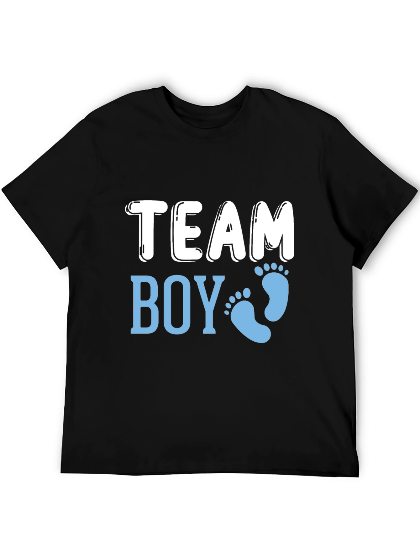 Black Team Boy Gender Reveal T-Shirt view 5