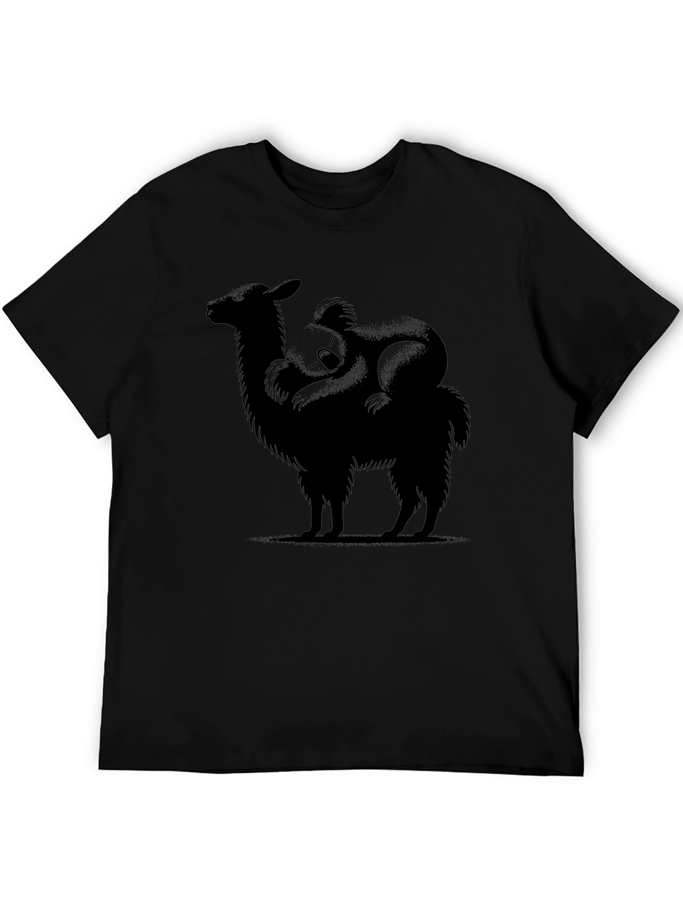 Black Llama & Koala Graphic T-Shirt - Quirky Animal Tee view 5