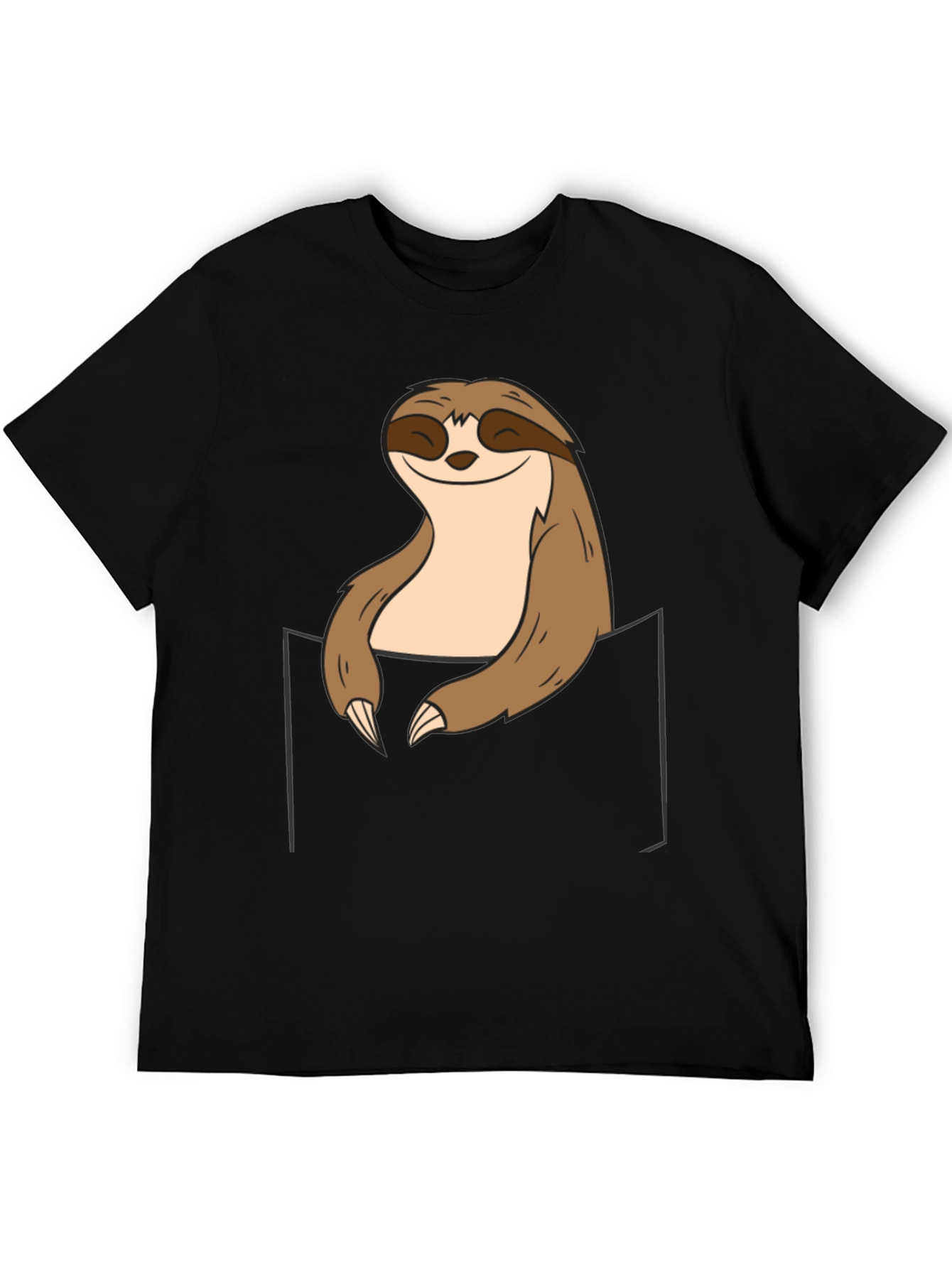 Black Sloth Pocket Graphic Tee - Relaxed Comfort view 5