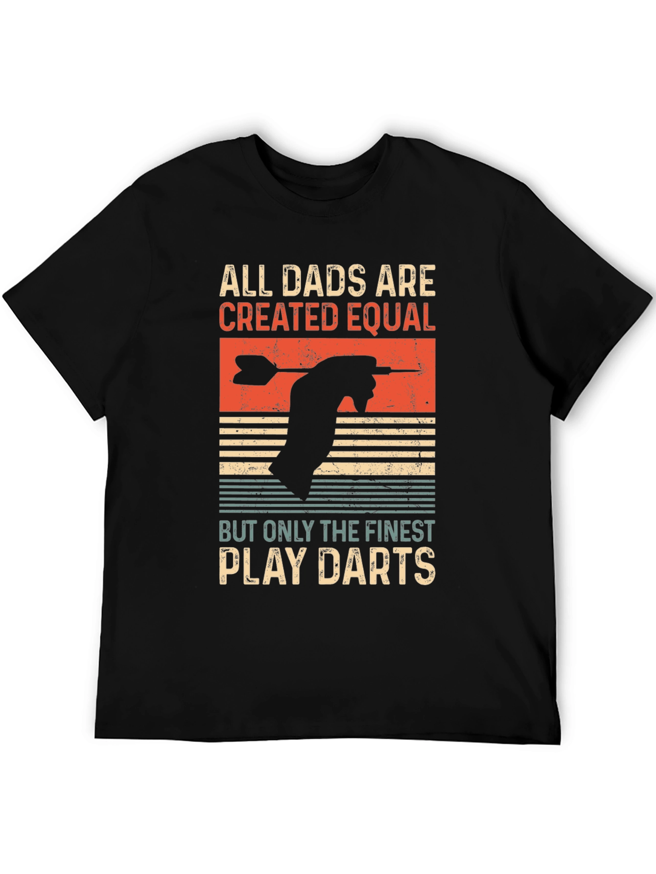 Black All Dads Are Created Equal Darts T-Shirt view 5