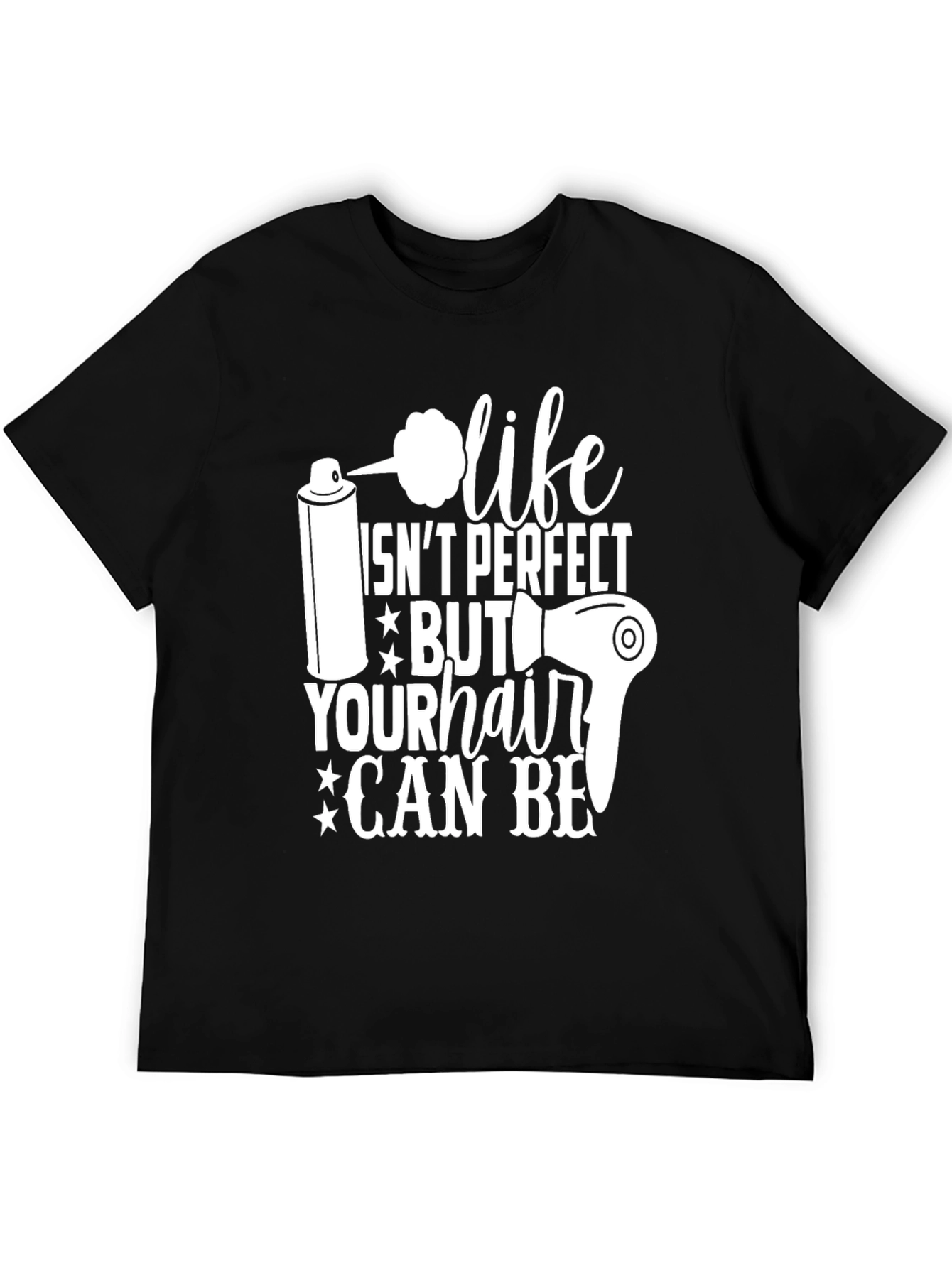 Black Life Isn't Perfect Hair Stylist Graphic T-Shirt view 5
