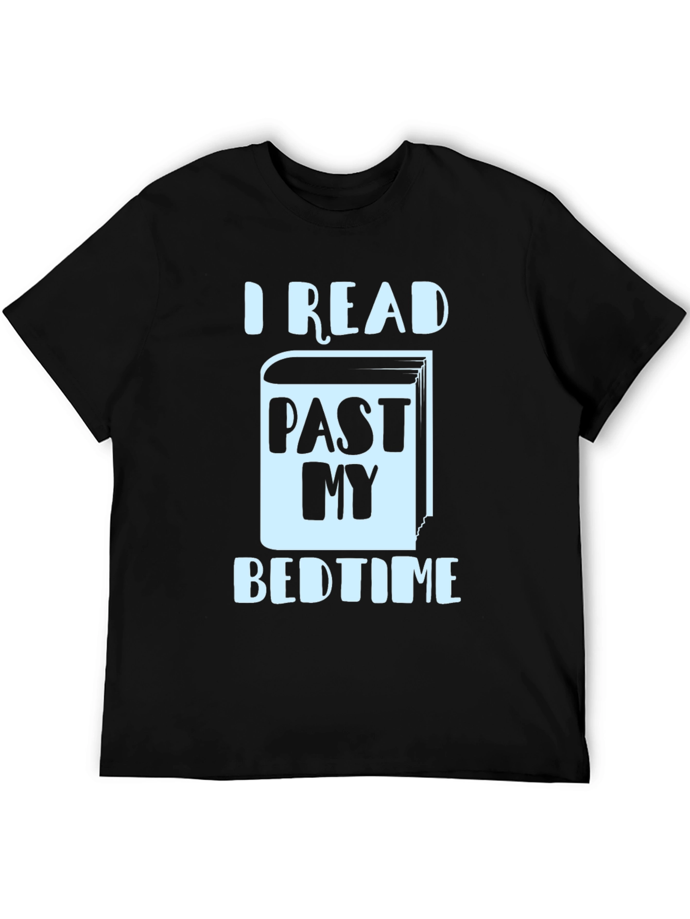Black I Read Past My Bedtime Novelty T-Shirt view 5