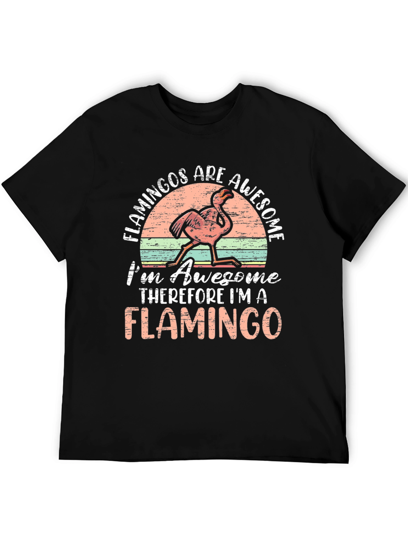 Black Flamingos are Awesome T-Shirt view 5