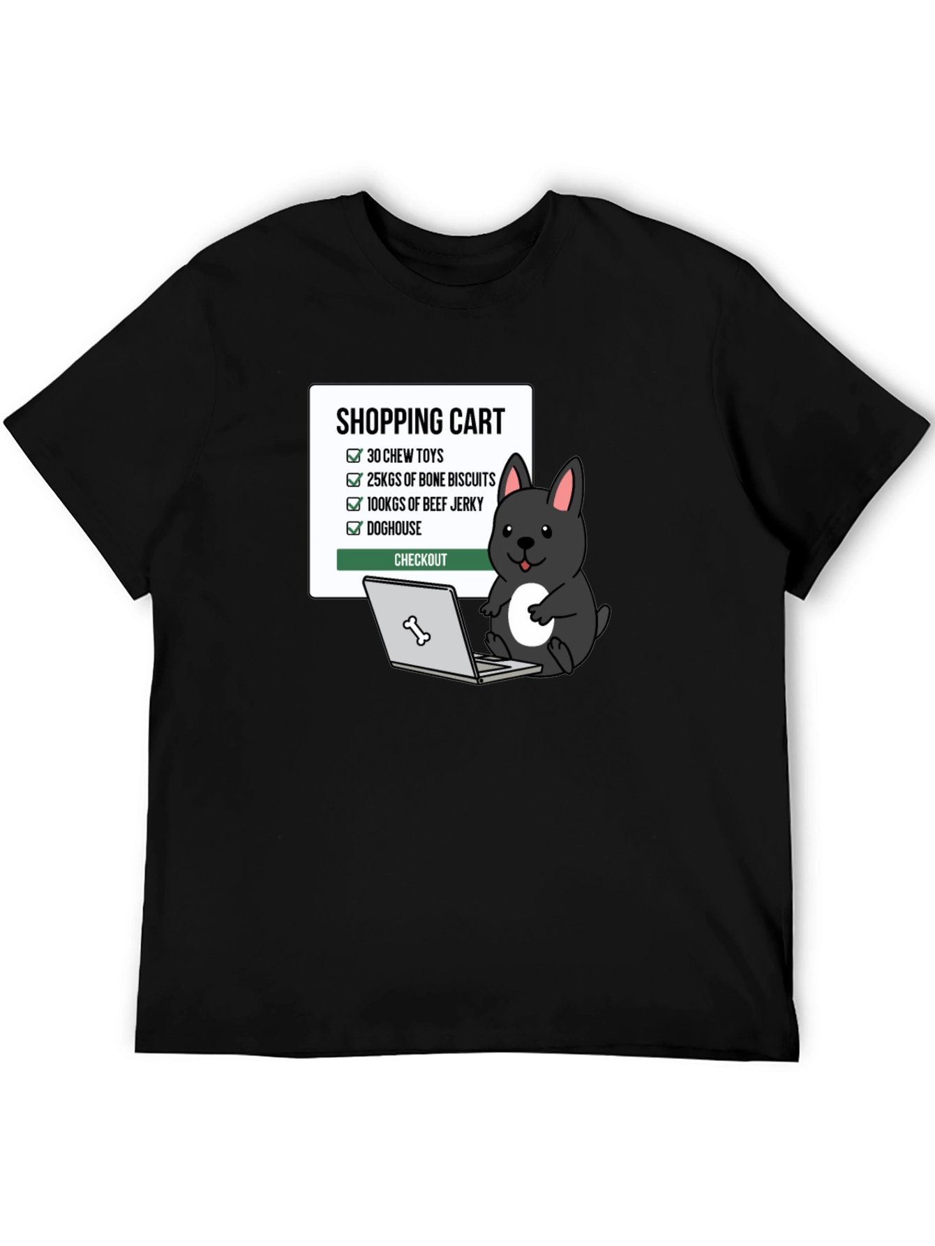 Funny Dog Shopping Cart T-Shirt - 5
