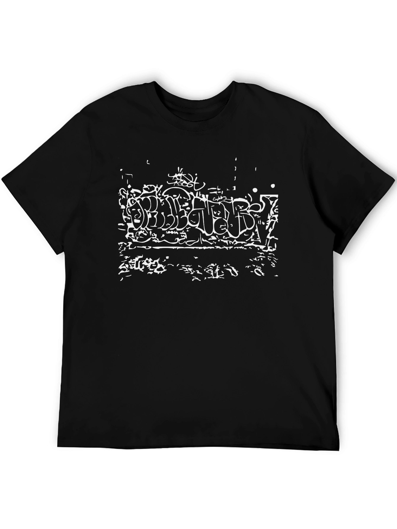 Black Urban Graffiti Black T-Shirt view 5