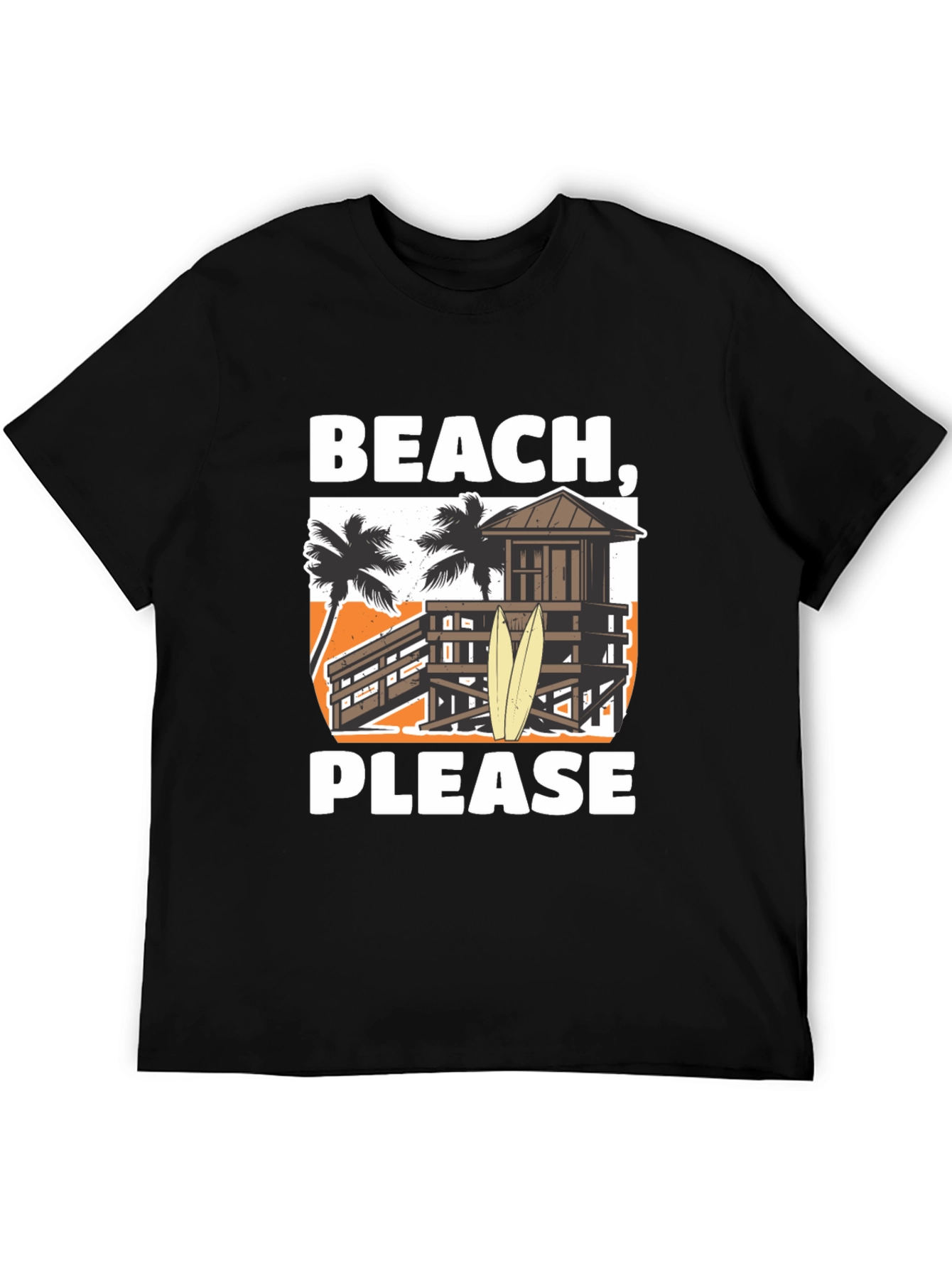 Black Beach, Please T-Shirt - Summer Vacation Apparel view 5