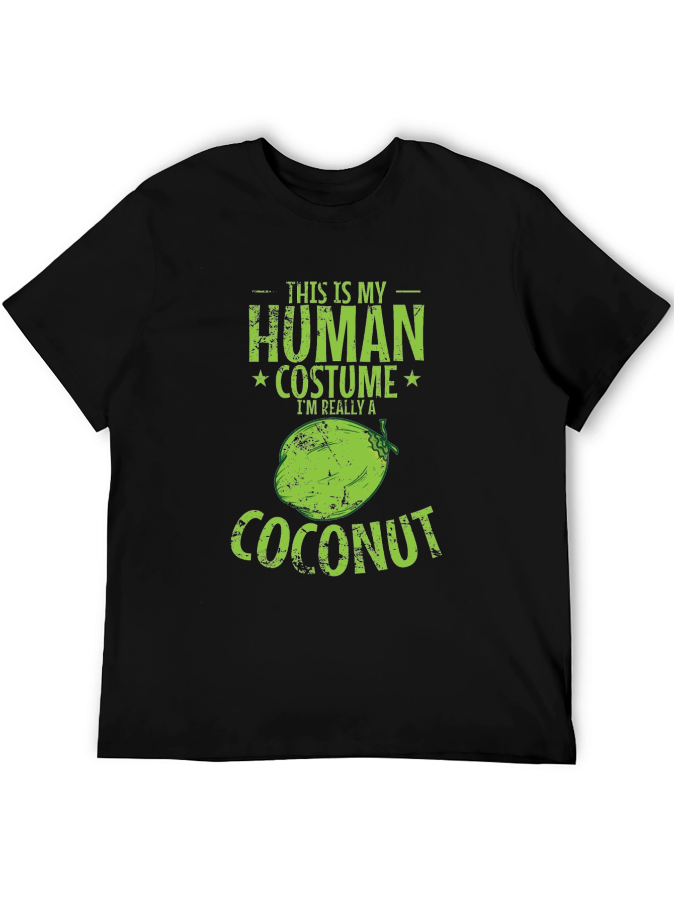 Black Human Costume Coconut Graphic Tee view 5