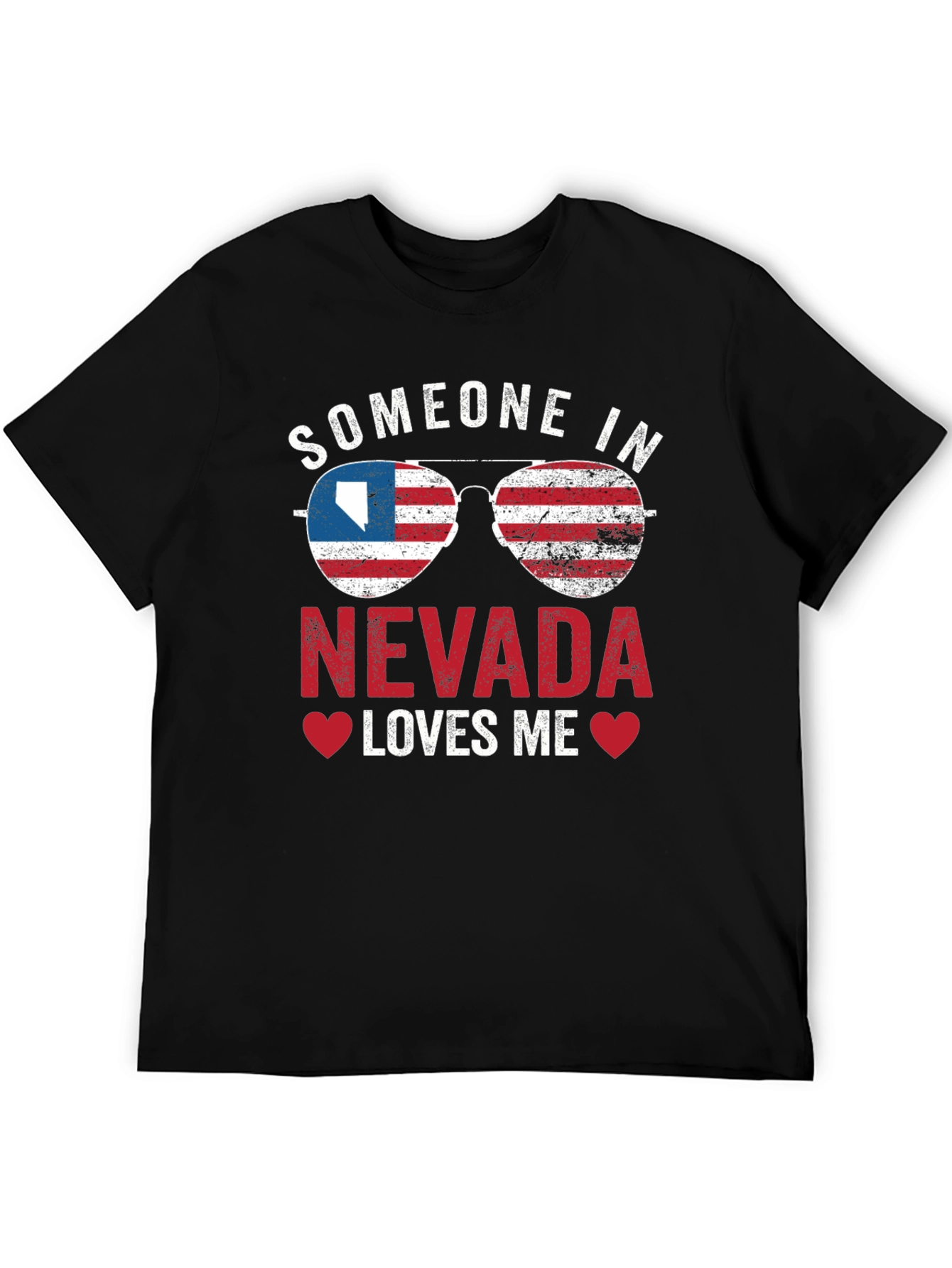 Black Nevada Loves Me Graphic T-Shirt view 5