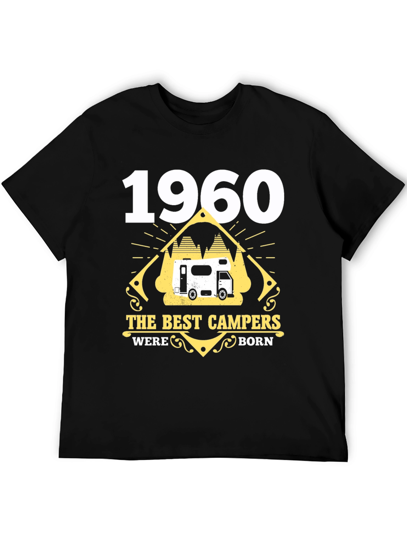 Black 1960 The Best Campers Were Born T-Shirt view 5